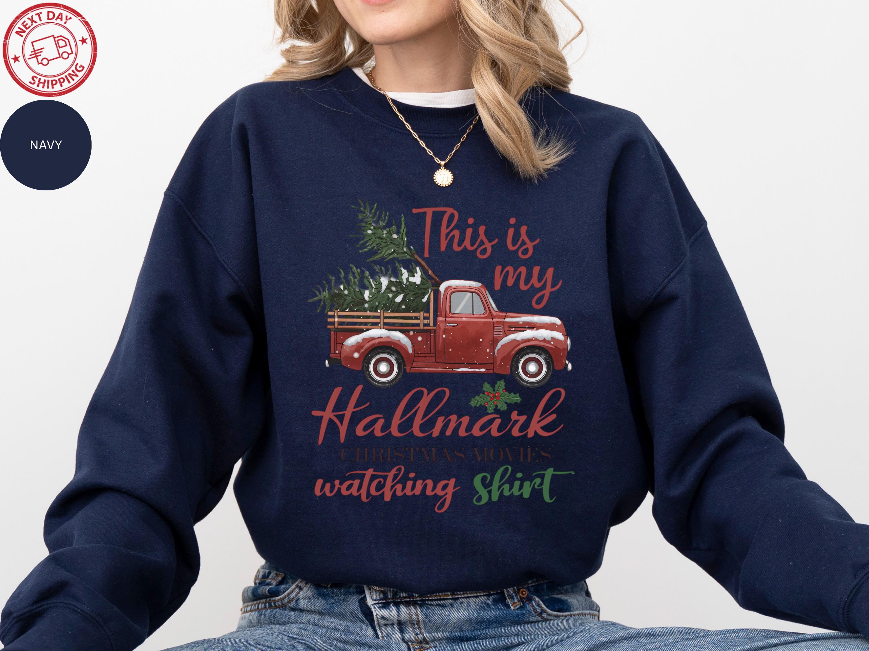 Christmas Movie Watching Sweatshirt – Holiday Crewneck, Cozy Family Matching Shirt