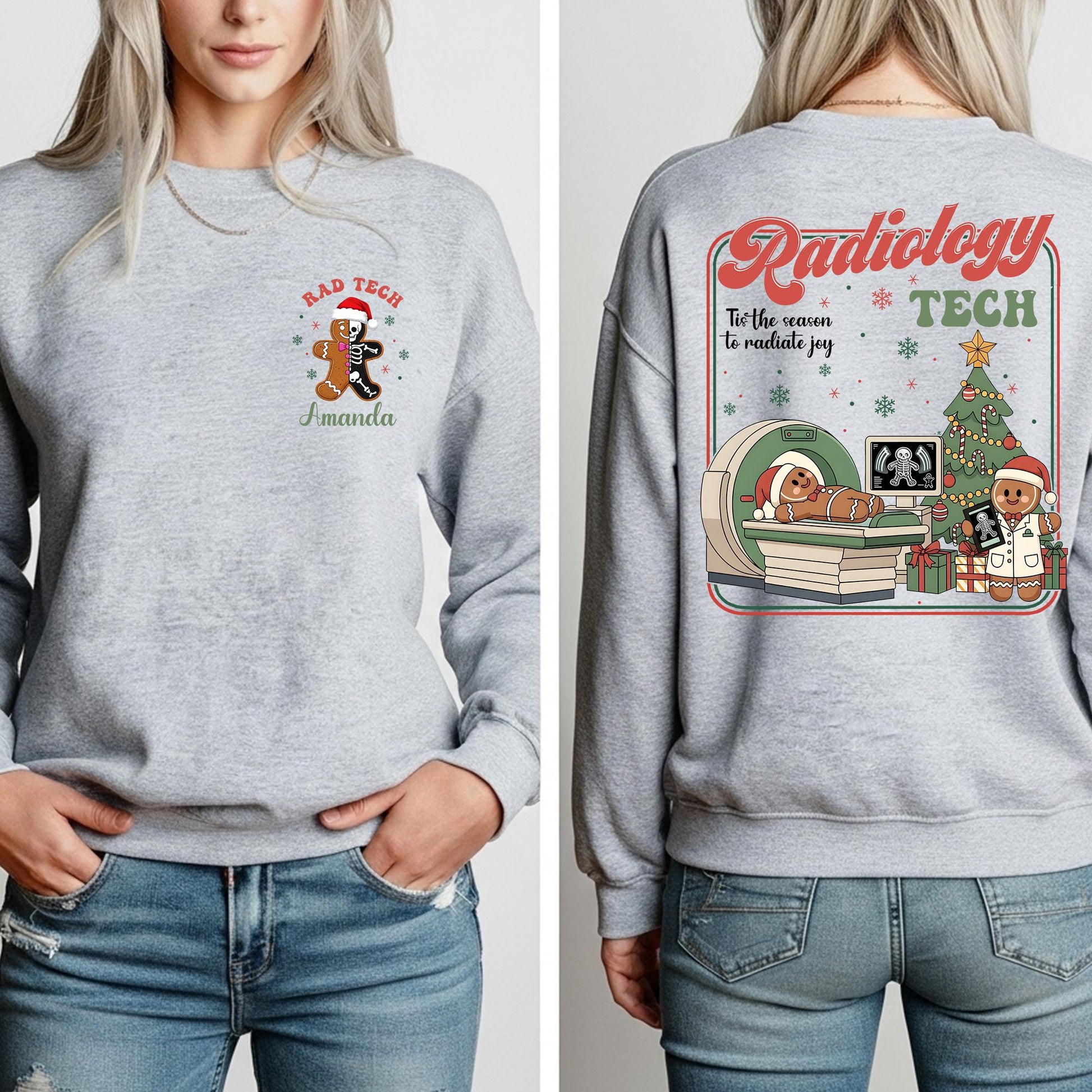 Christmas Rad Tech Shirt 2025 – Funny Radiology Technologist Holiday Gingerbread X-Ray Tee