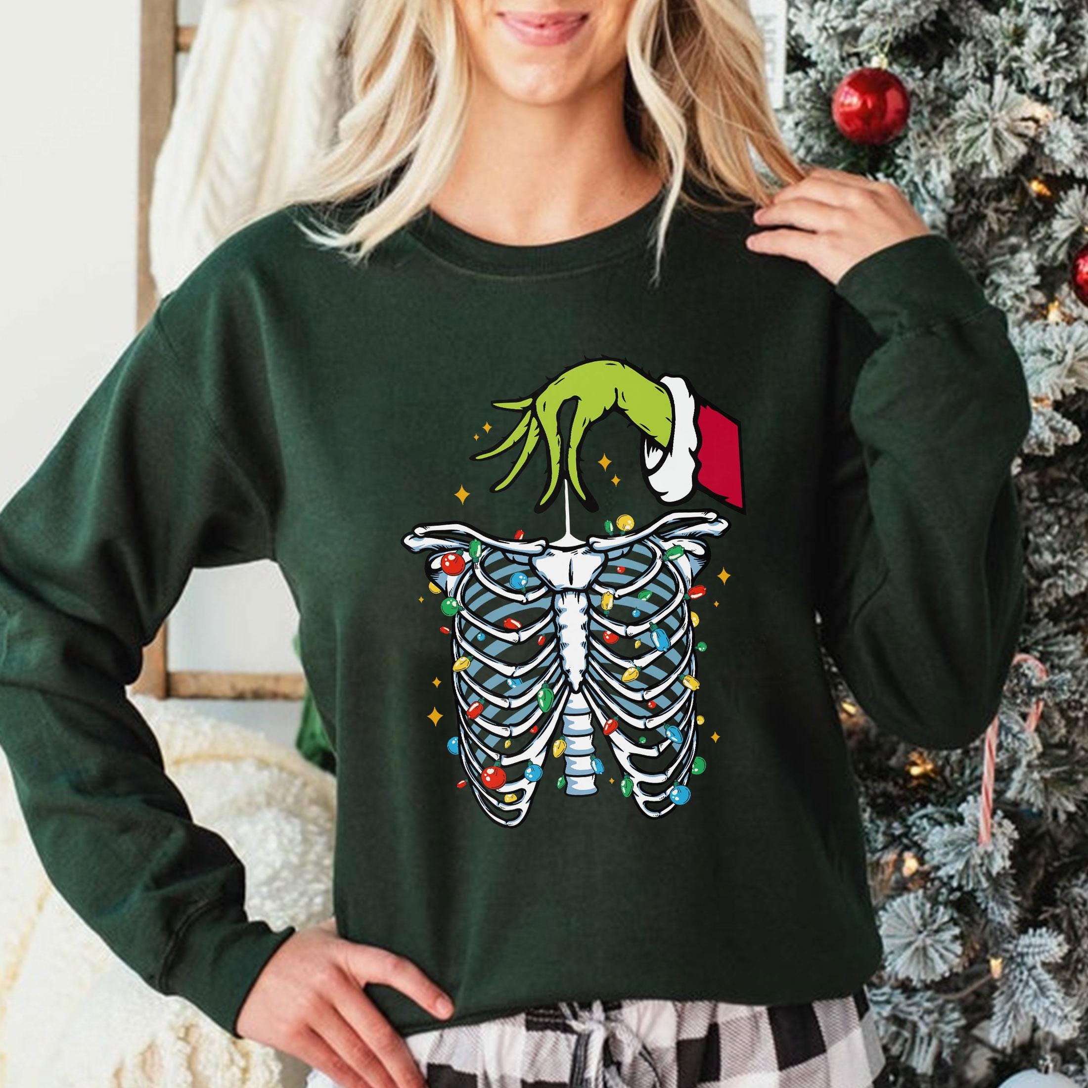 Christmas Radiology Sweatshirt – X-Ray Tech Christmas Shirt, Radiology Lights Crewneck, Funny Xray Holiday Gift