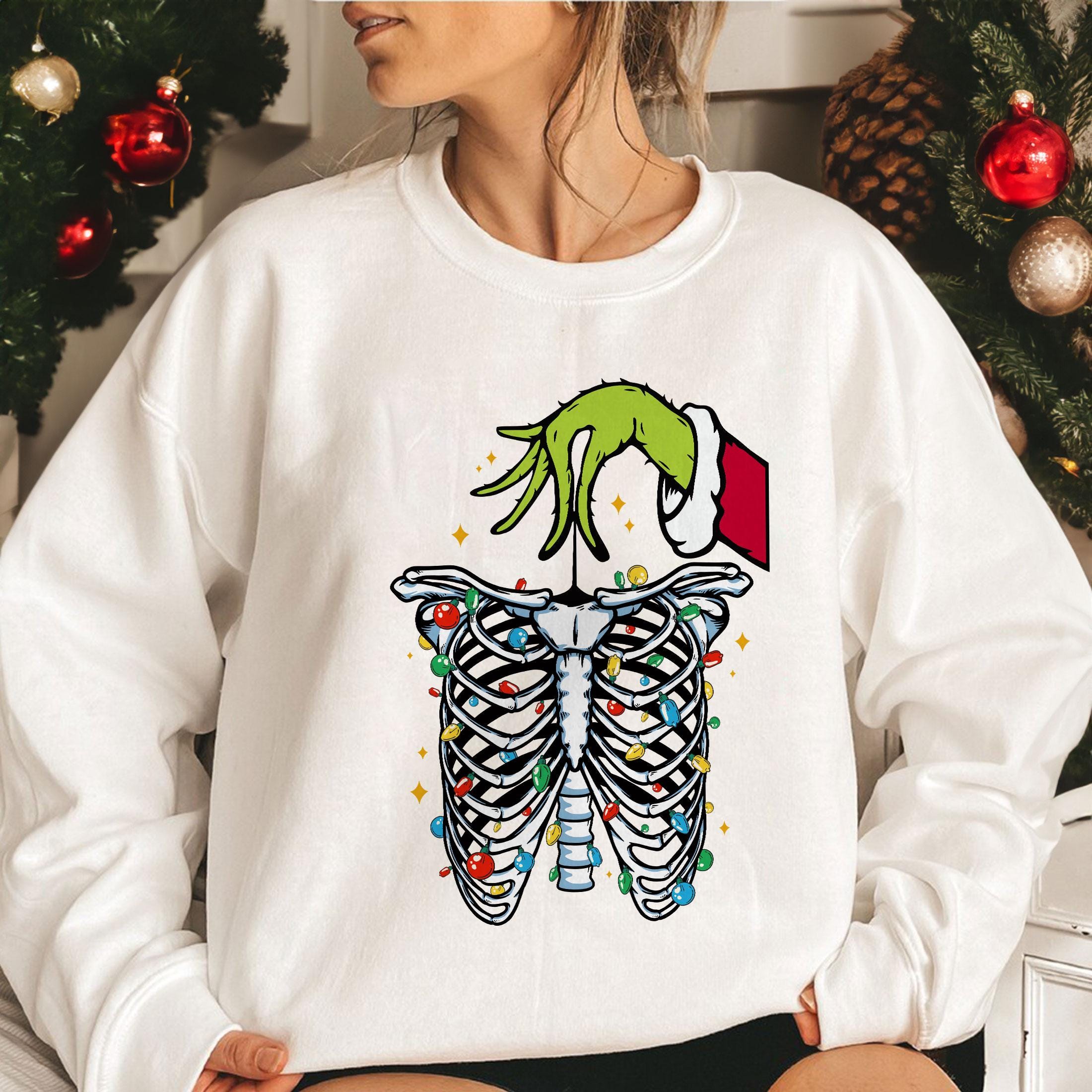 Christmas Radiology Sweatshirt – X-Ray Tech Christmas Shirt, Radiology Lights Crewneck, Funny Xray Holiday Gift