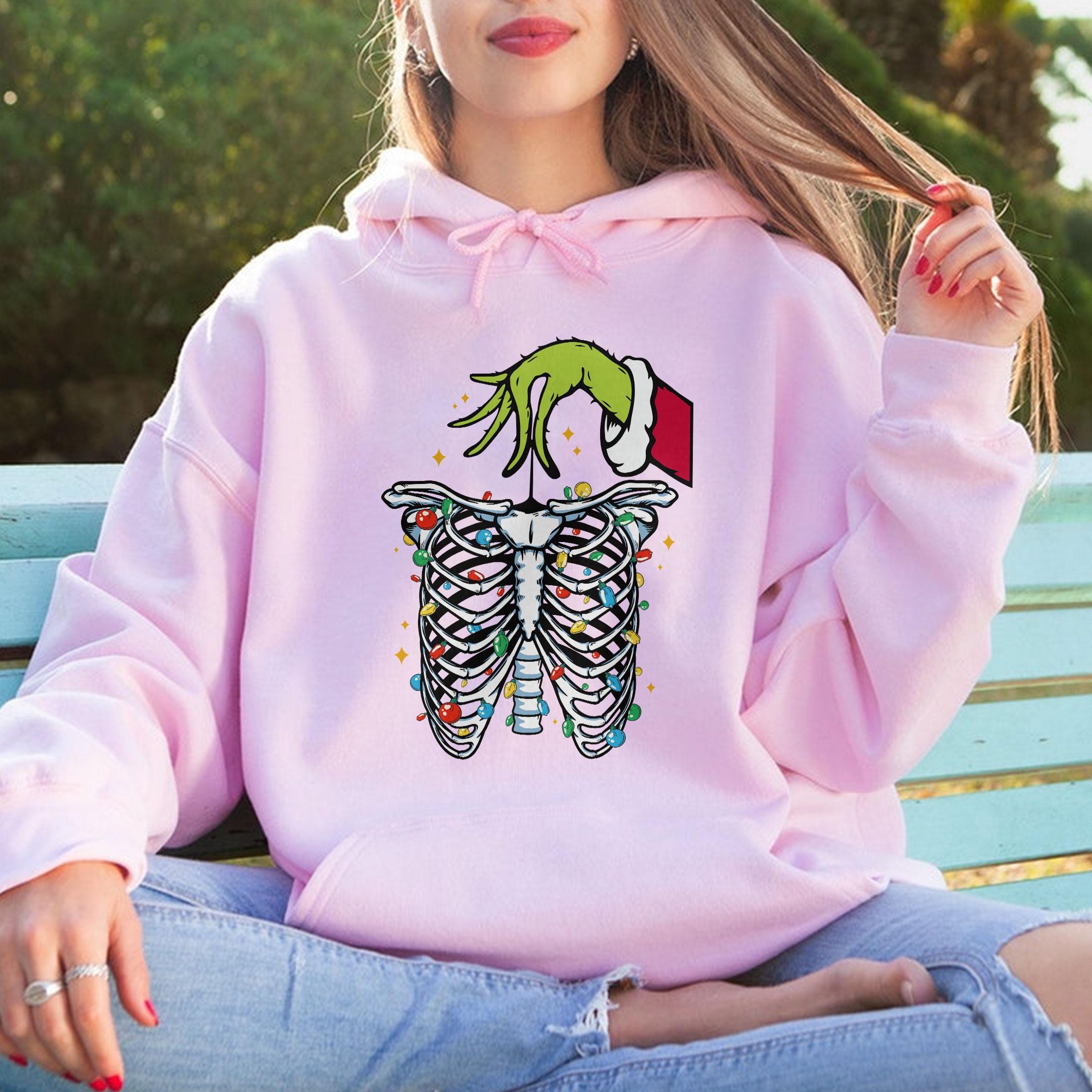 Christmas Radiology Sweatshirt – X-Ray Tech Christmas Shirt, Radiology Lights Crewneck, Funny Xray Holiday Gift