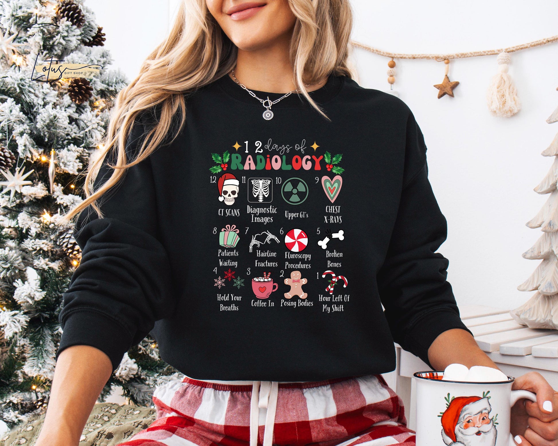 12 Days of Christmas Radiology Sweater – Funny X-Ray Tech Sweatshirt