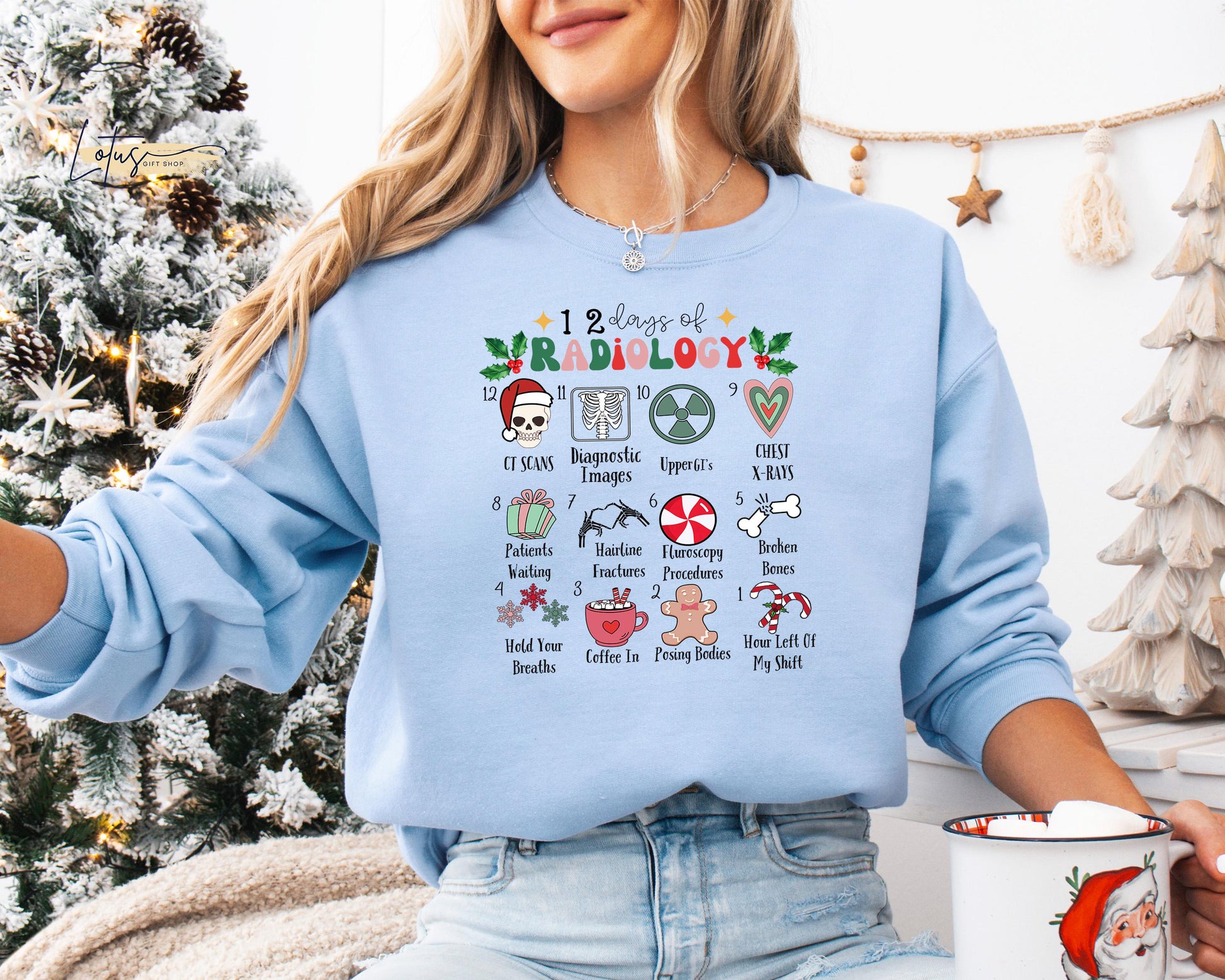 12 Days of Christmas Radiology Sweater – Funny X-Ray Tech Sweatshirt