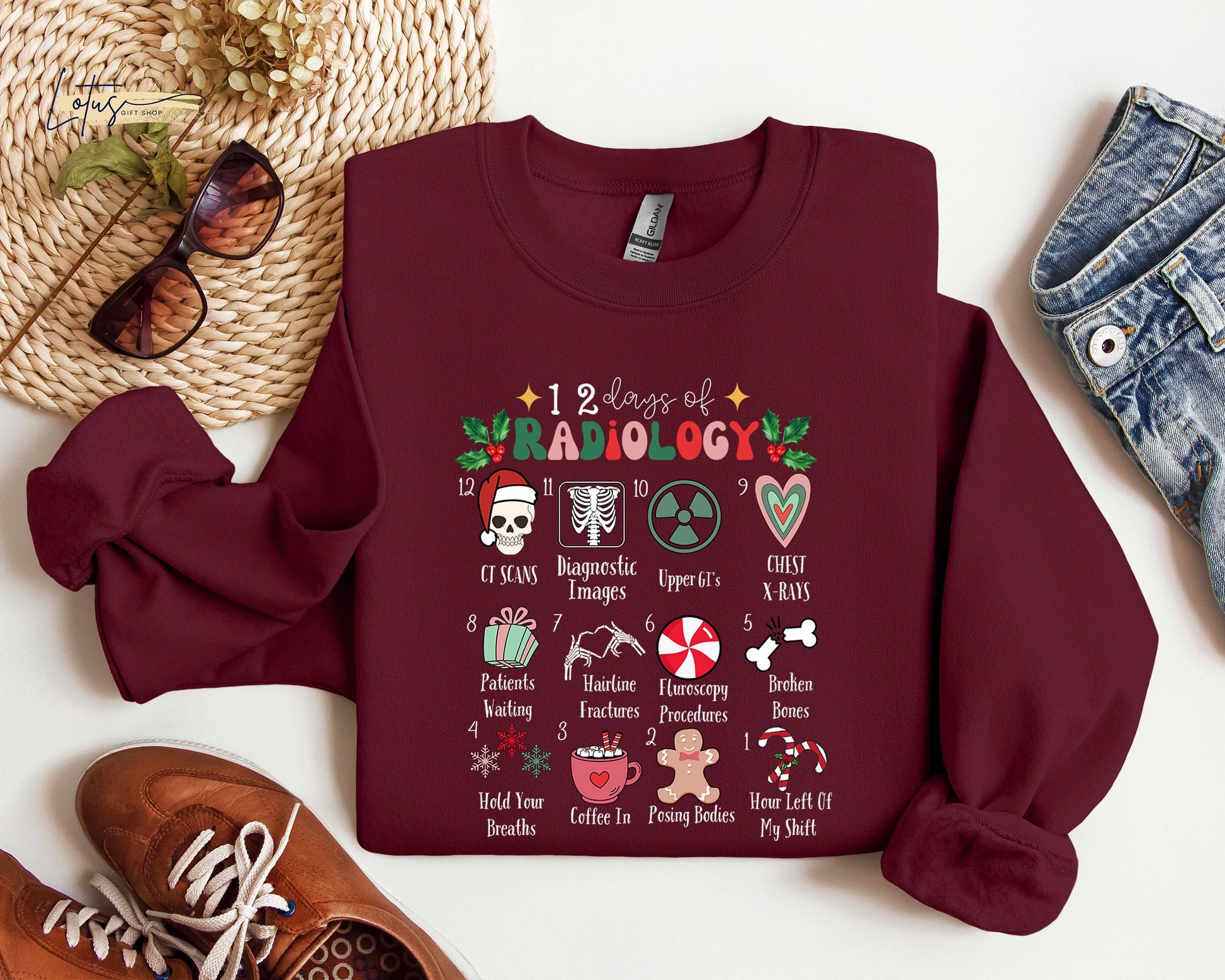 12 Days of Christmas Radiology Sweater – Funny X-Ray Tech Sweatshirt