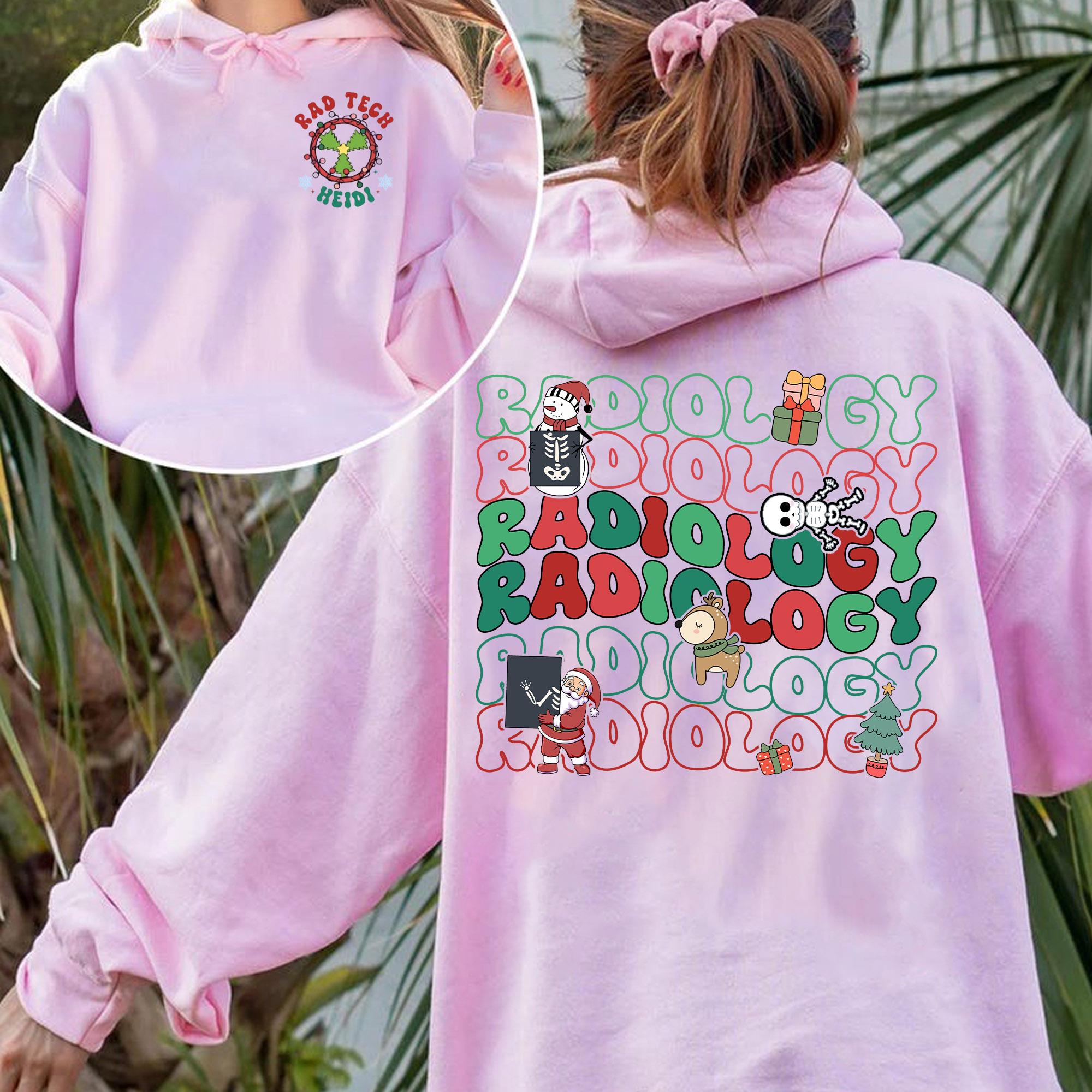 Christmas Radiology Tech Shirt – Custom Name Rad Tech Holiday Tee