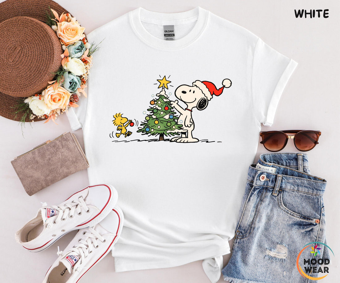 Christmas Cartoon Dog Shirt – Snoopy Holiday Season Graphic Tee