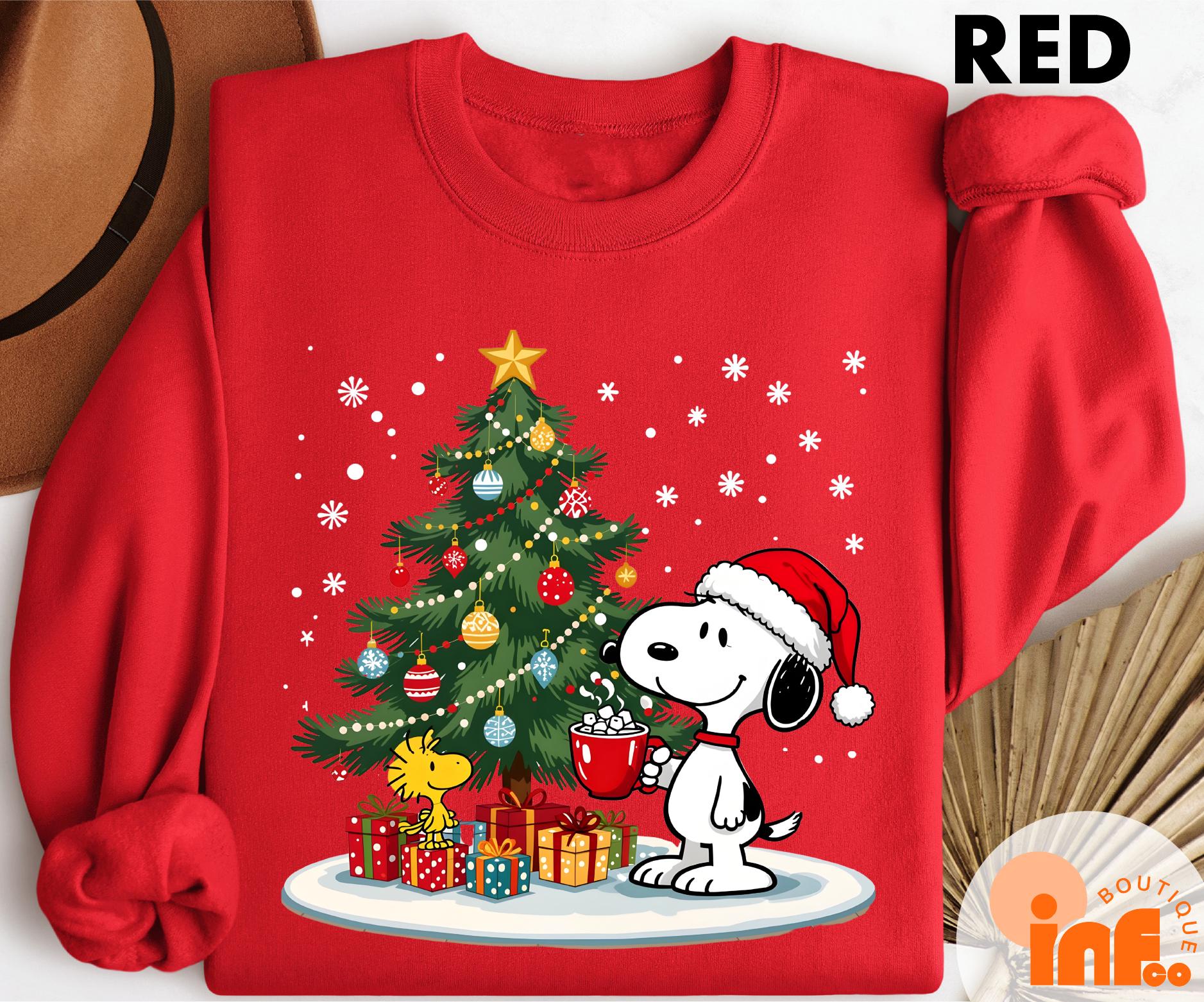 Christmas Snoopy Sweatshirt – Cute Holiday Cartoon Dog Graphic Pullover