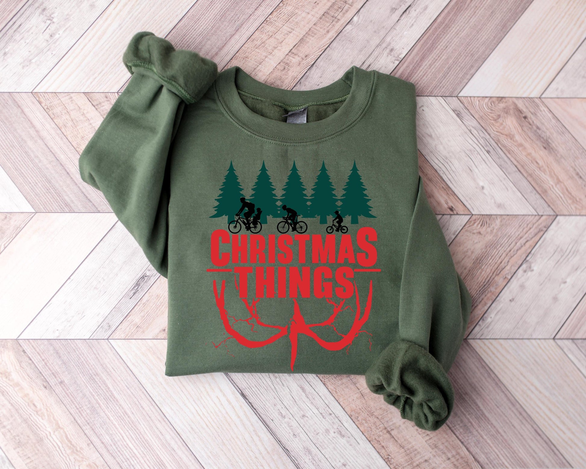 Christmas Things Sweatshirt – Retro 80s Funny Holiday Pullover
