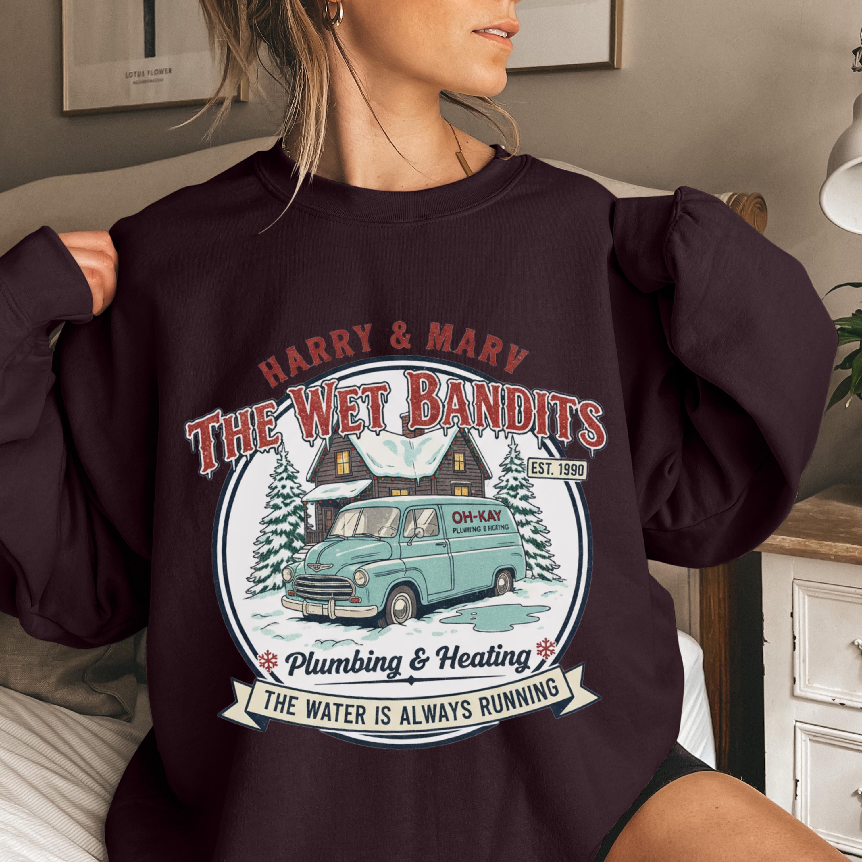 Christmas Wet Bandits Sweatshirt – Funny Holiday Harry & Marv Inspired Hoodie