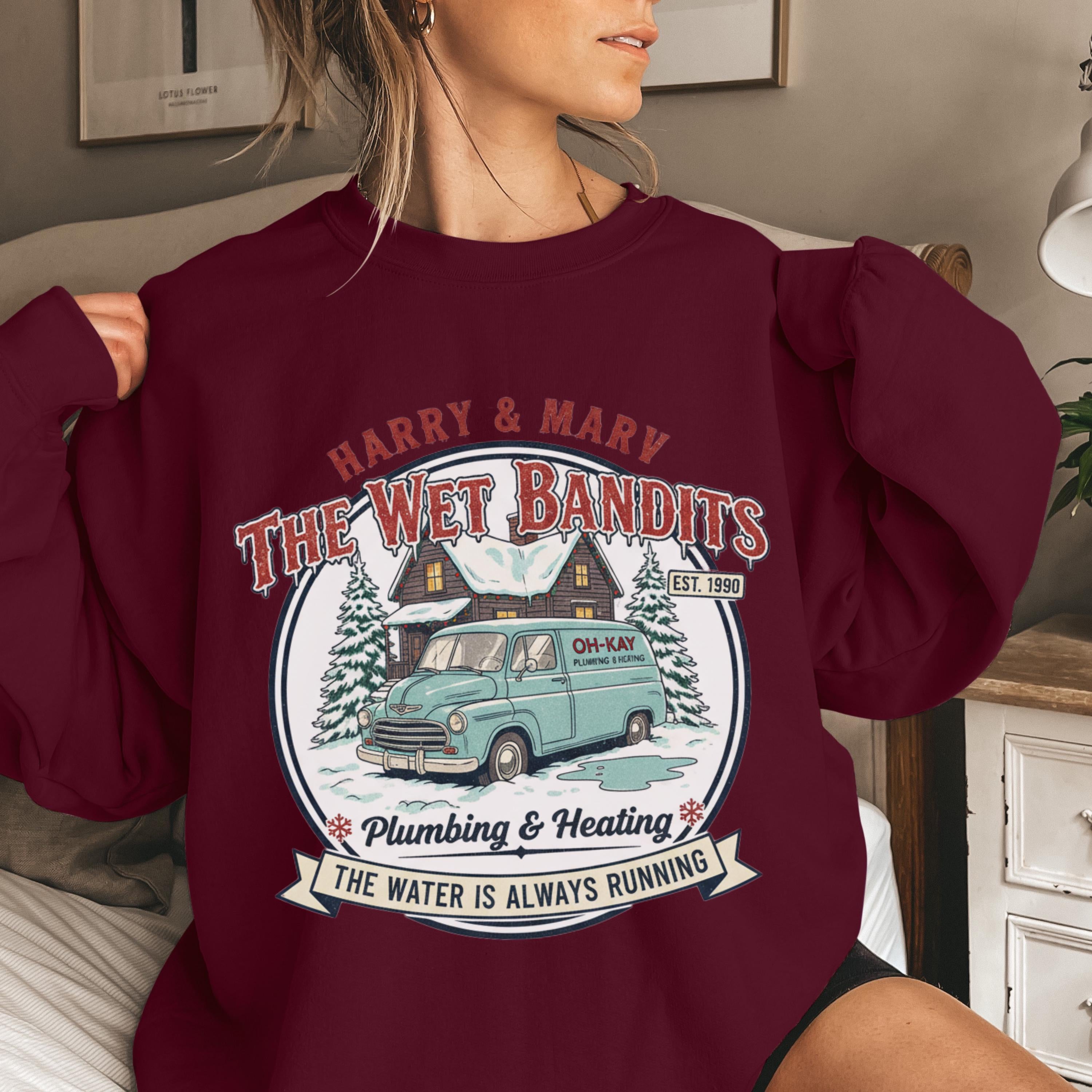 Christmas Wet Bandits Sweatshirt – Funny Holiday Harry & Marv Inspired Hoodie