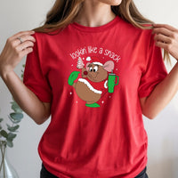 Chubby Holiday Mouse Christmas T-Shirt – Looking Like a Snack Funny Xmas Tee