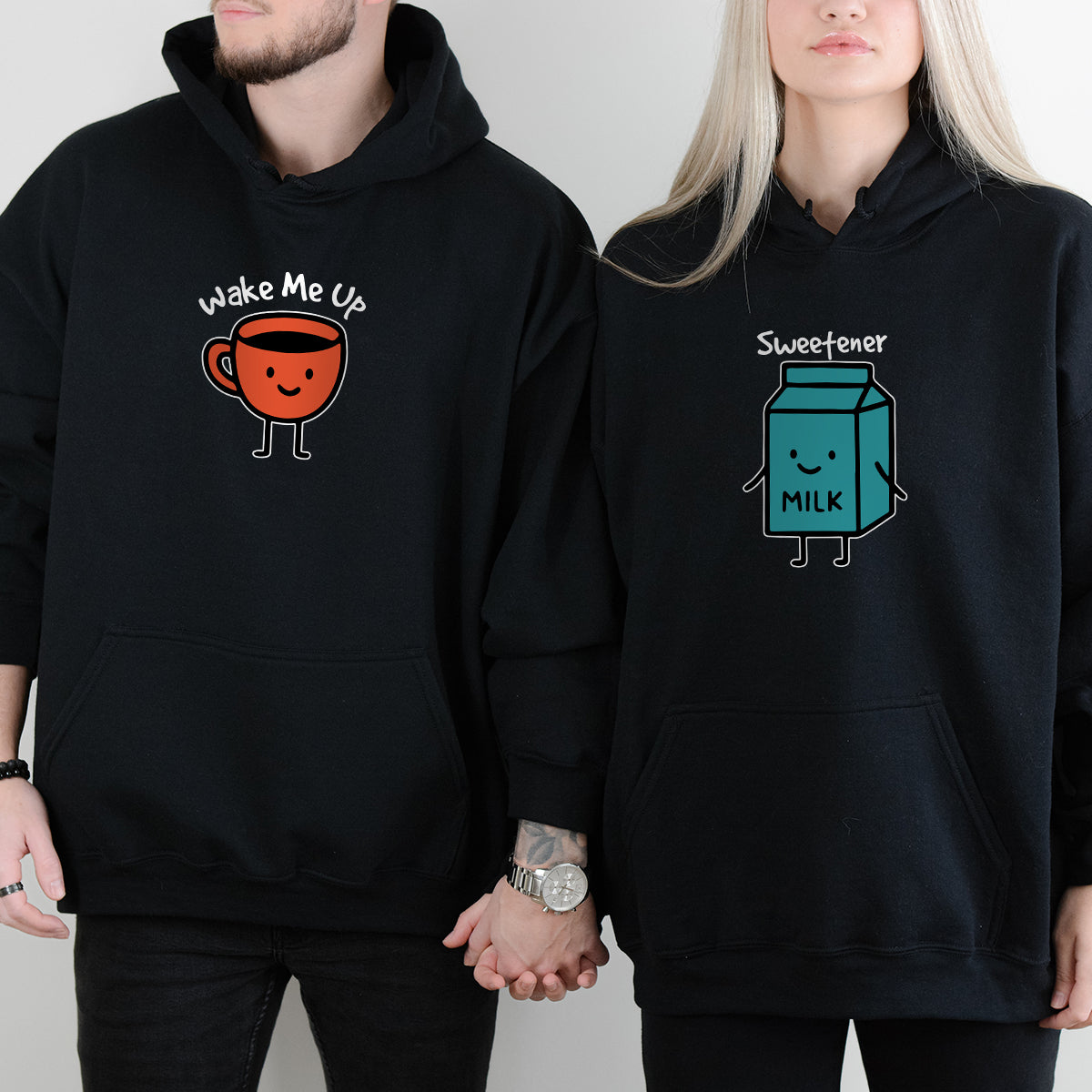 Coffee & Milk Matching Hoodies For Couples