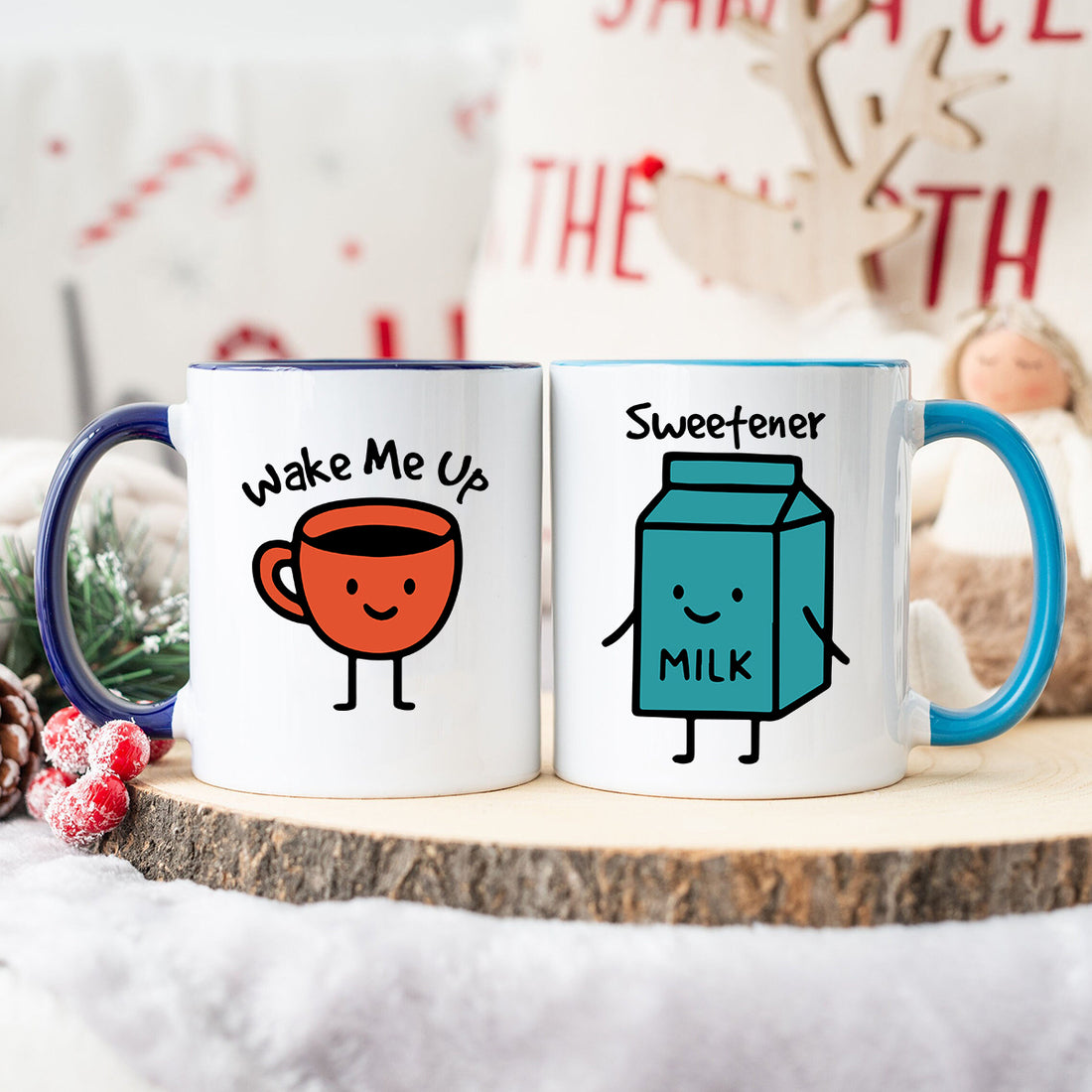 Coffee & Milk Matching Mugs For Couples