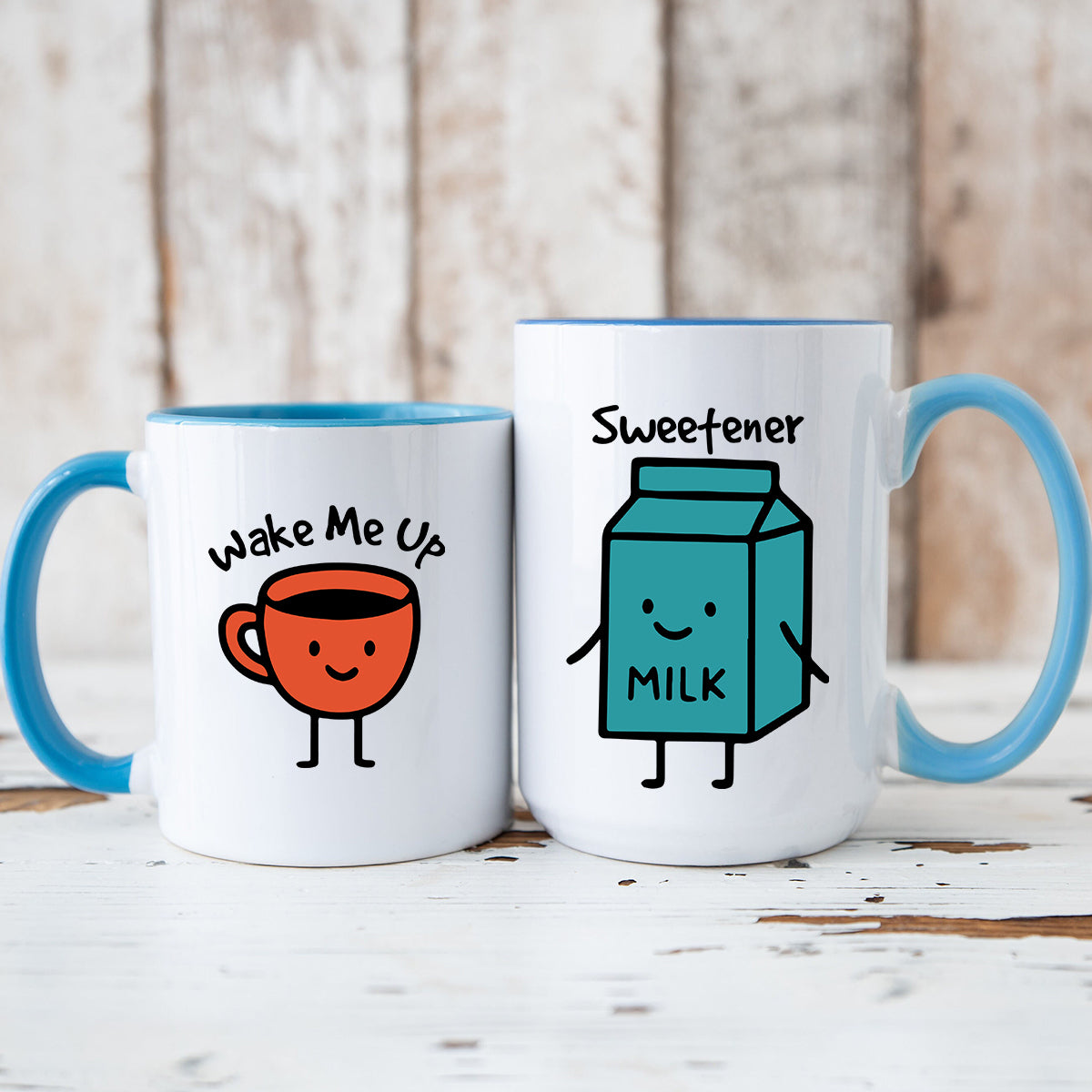 Coffee & Milk Matching Mugs For Couples