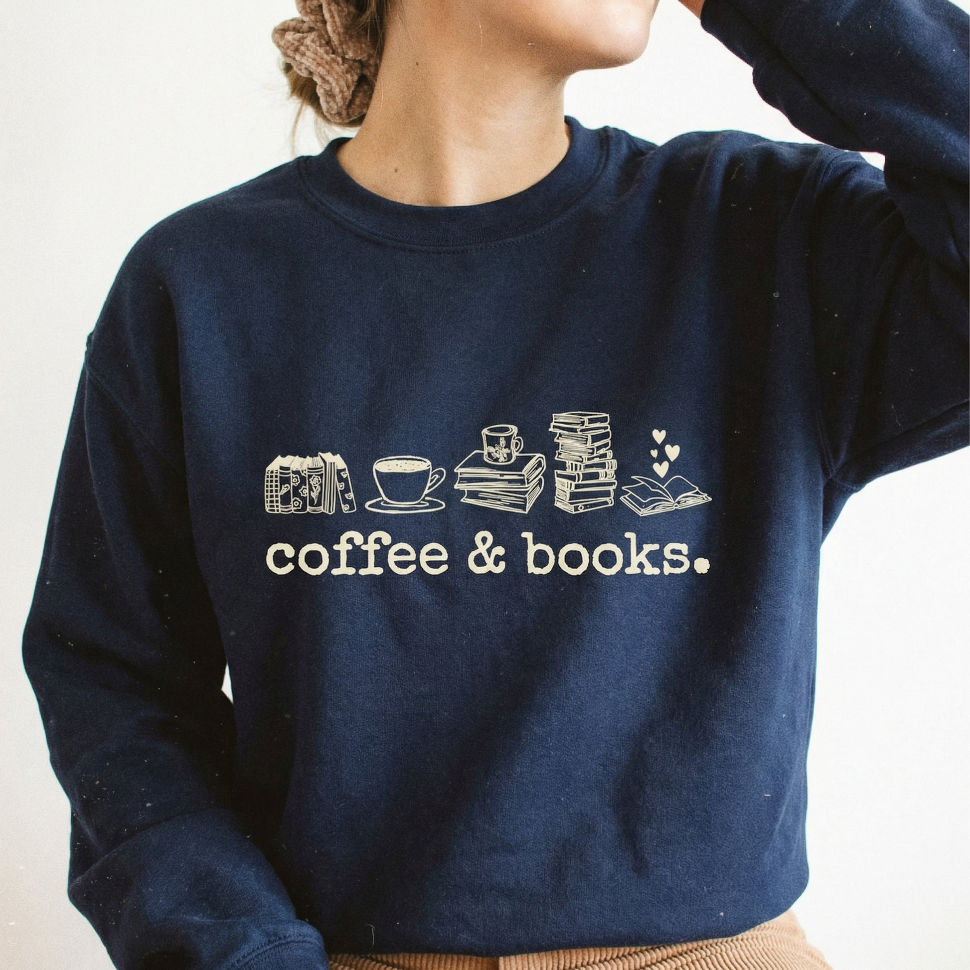 Coffee and Books Graphic T-Shirt – Book Lover Reading Tee