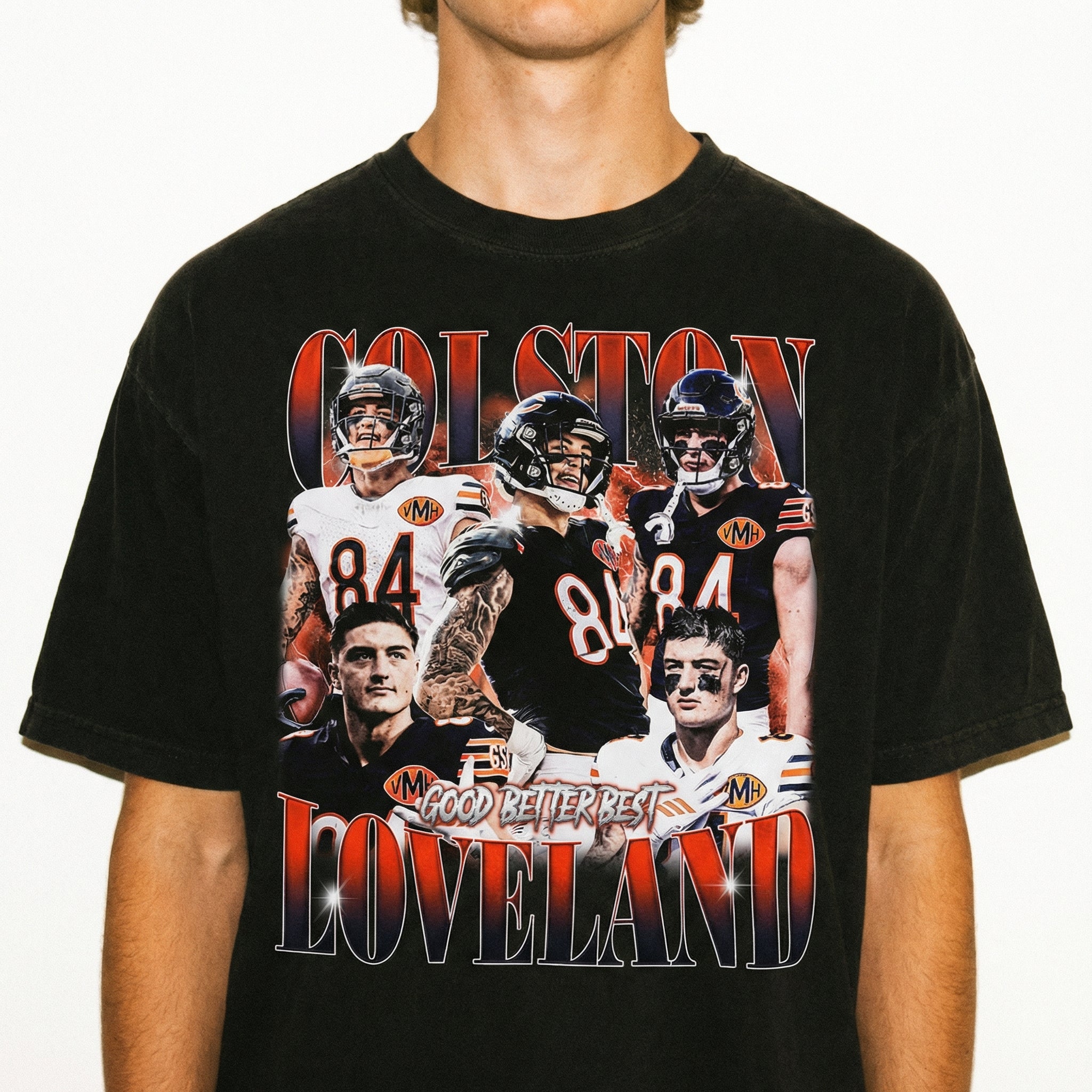 Colston Loveland Bootleg Style Football Graphic T-Shirt – Retro Sports Fan Tee