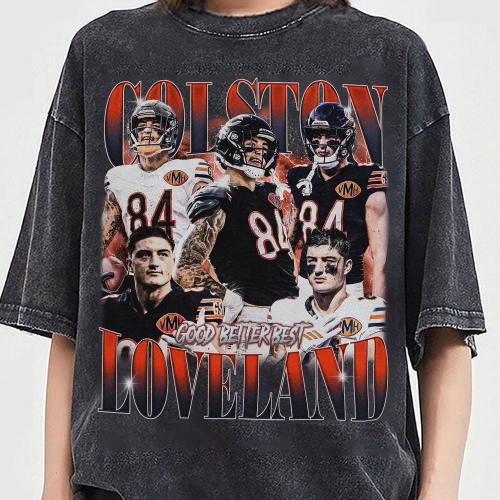 Colston Loveland Bootleg Style Football Graphic T-Shirt – Retro Sports Fan Tee