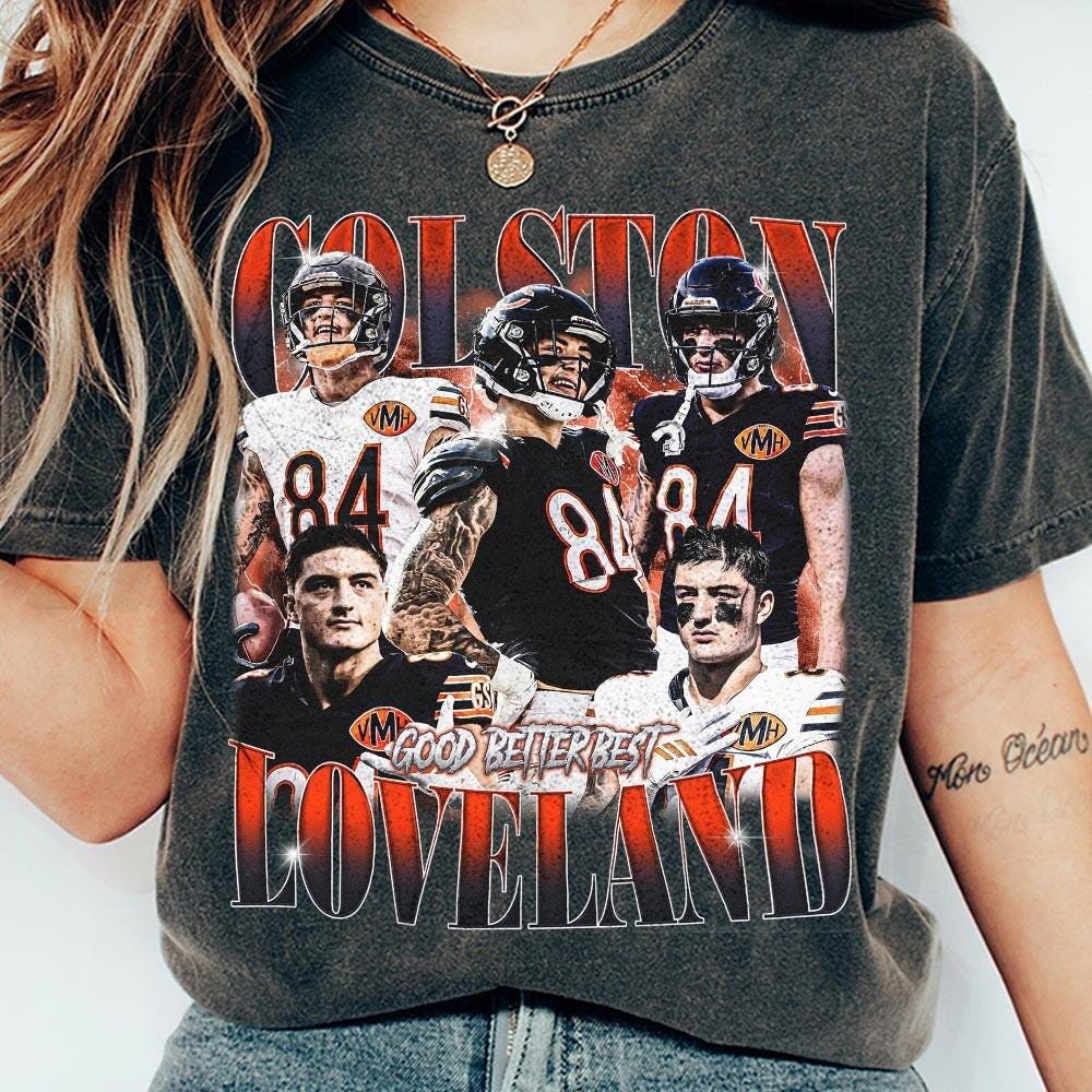 Colston Loveland Bootleg Style Football Graphic T-Shirt – Retro Sports Fan Tee