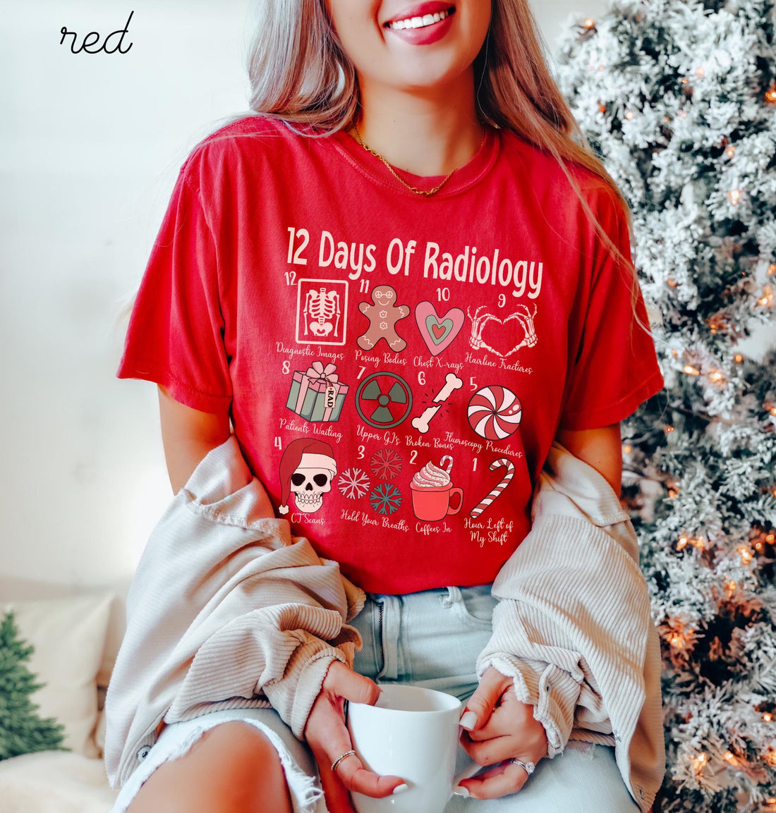 12 Days of Radiology Christmas Shirt – Rad Tech Holiday X-Ray Technologist Tee
