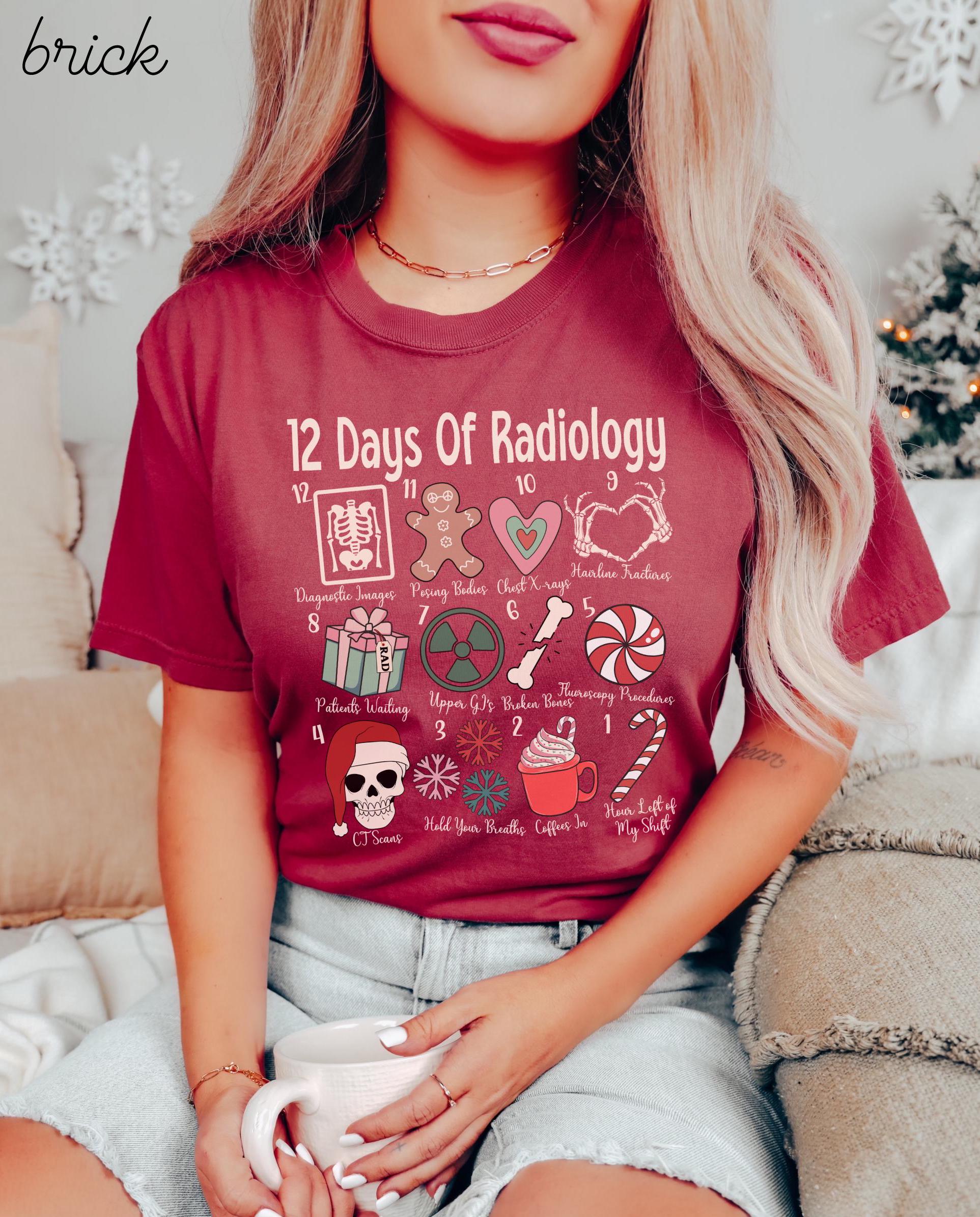 12 Days of Radiology Christmas Shirt – Rad Tech Holiday X-Ray Technologist Tee