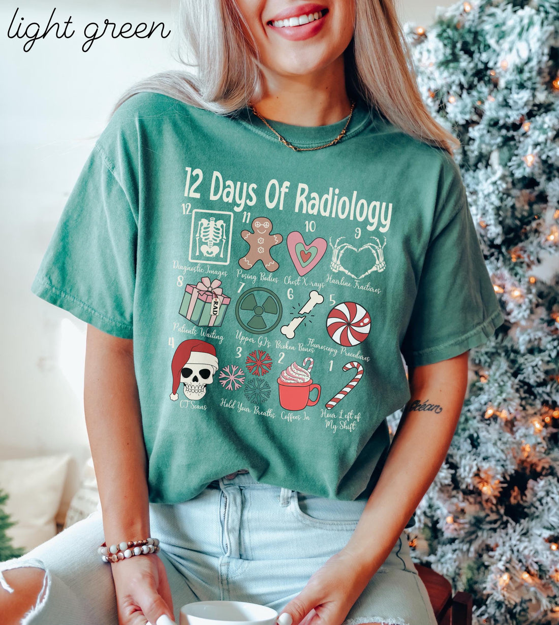 12 Days of Radiology Christmas Shirt – Rad Tech Holiday X-Ray Technologist Tee