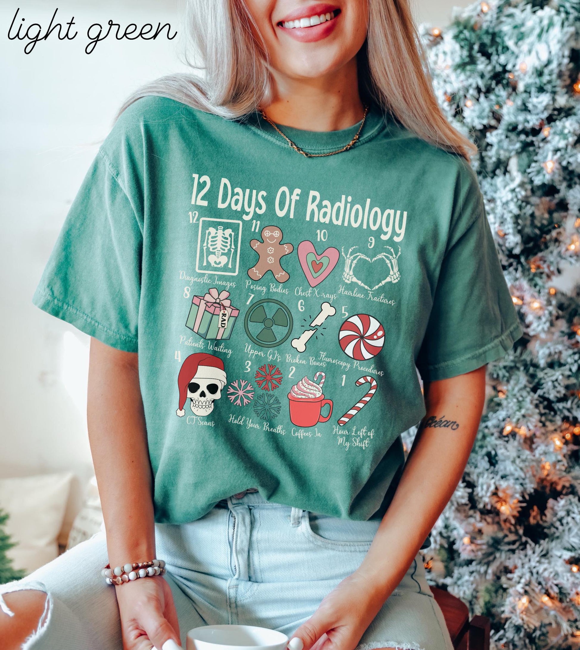 12 Days of Radiology Christmas Shirt – Rad Tech Holiday X-Ray Technologist Tee