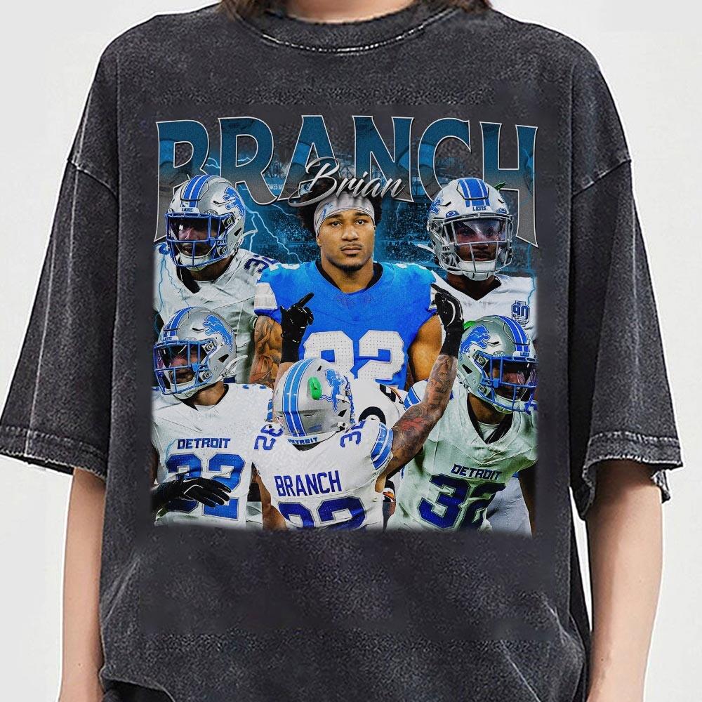 Brian Branch Vintage Bootleg T-Shirt – Detroit Football Retro Gameday Tee
