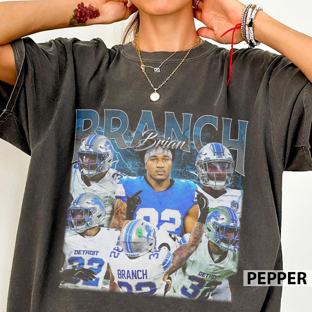 Brian Branch Vintage Bootleg T-Shirt – Detroit Football Retro Gameday Tee