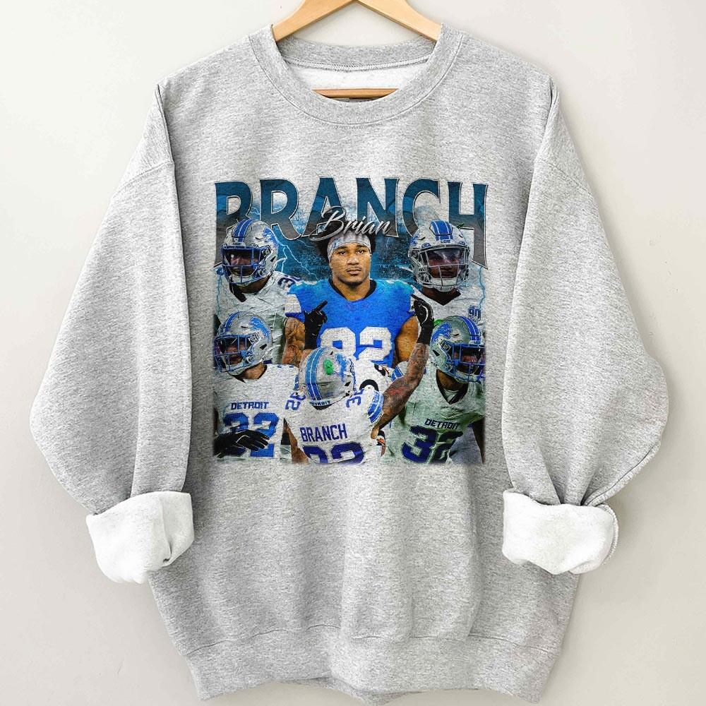Brian Branch Vintage Bootleg T-Shirt – Detroit Football Retro Gameday Tee
