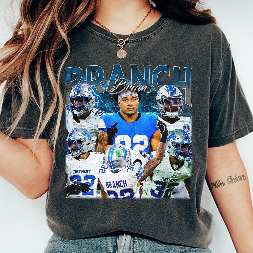 Brian Branch Vintage Bootleg T-Shirt – Detroit Football Retro Gameday Tee