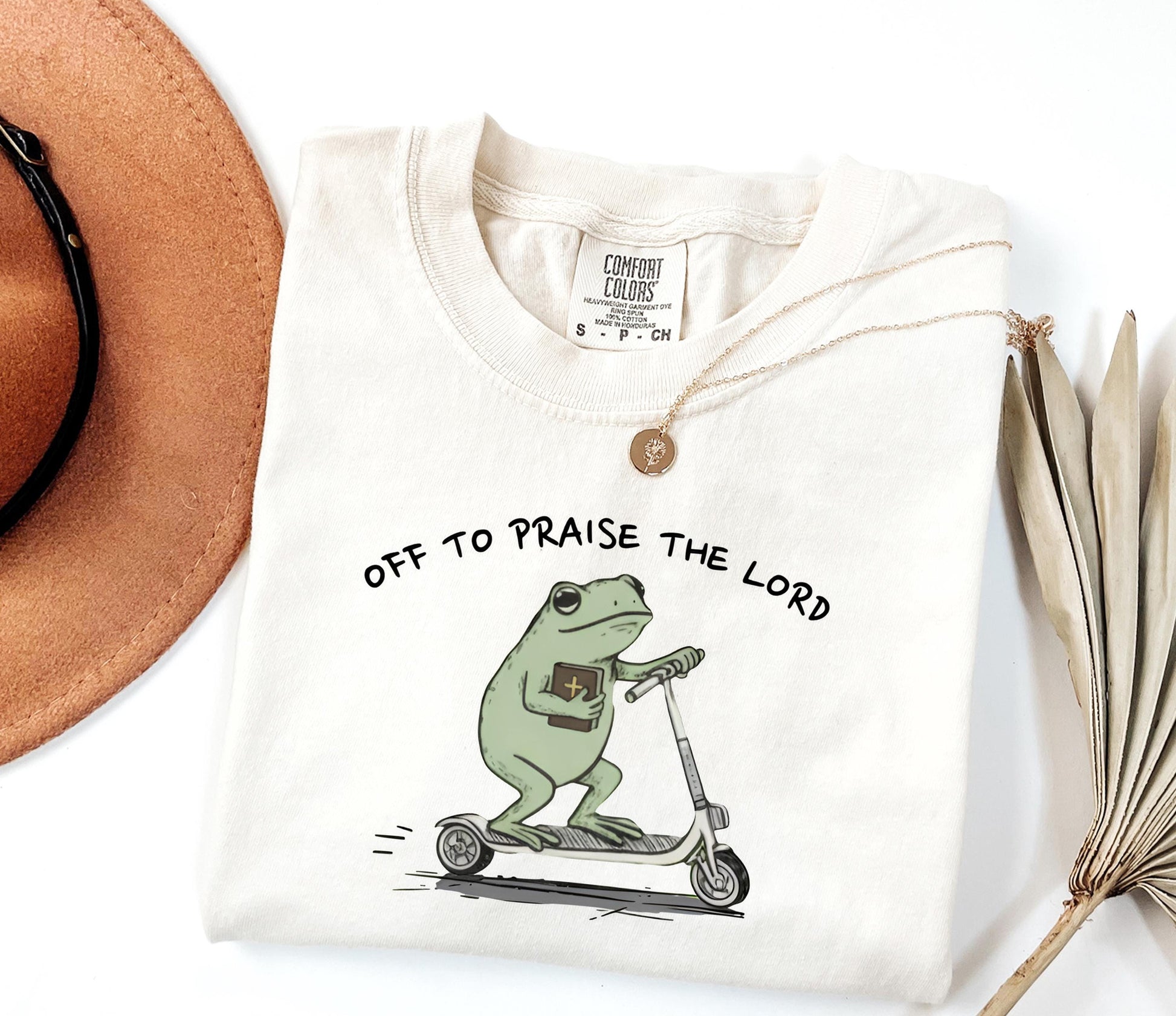 Funny Christian Frog Graphic T-Shirt - Faith Humor Bible Study Tee
