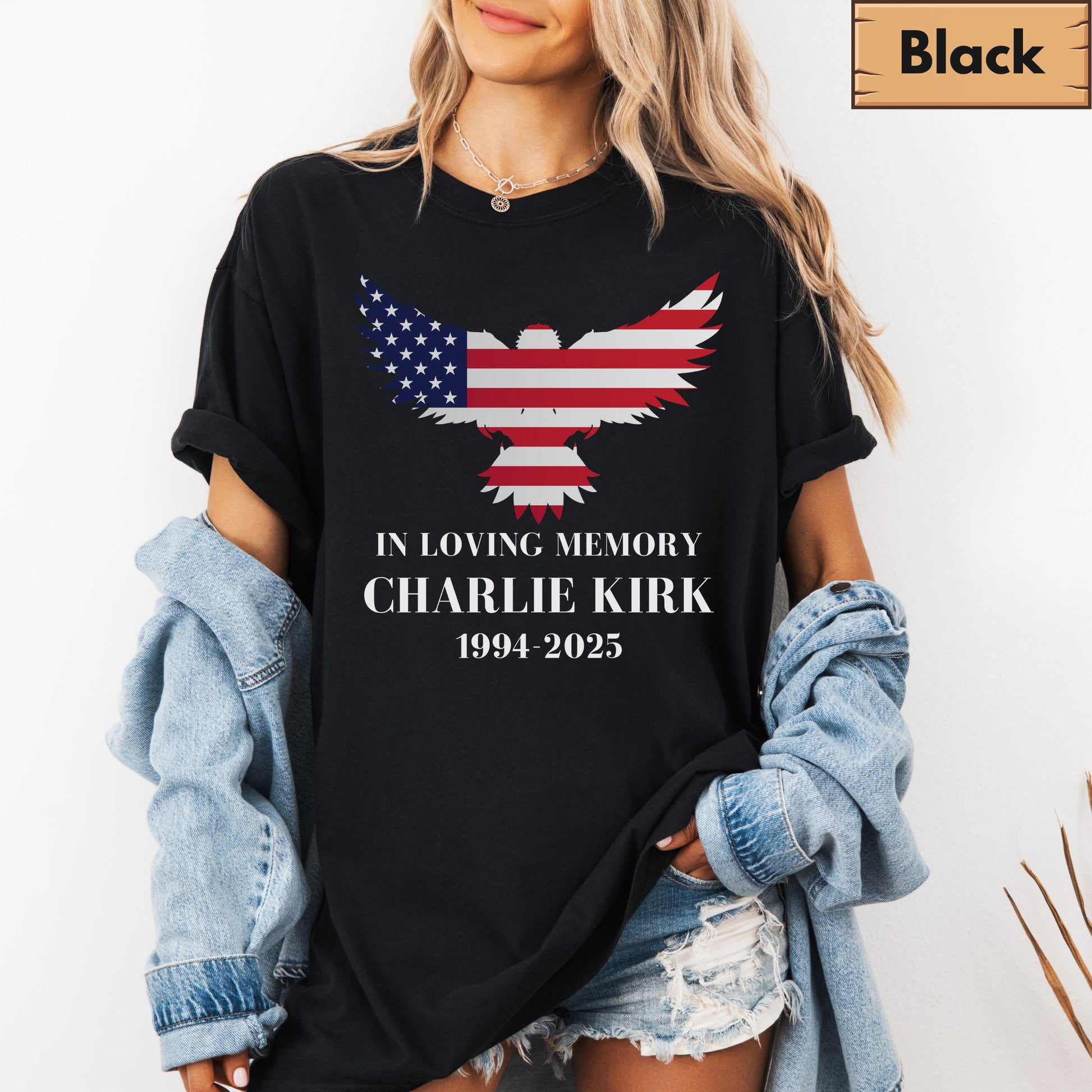 In Loving Memory Charlie Kirk Shirt - Patriotic Memorial Tee - Political Awareness Top
