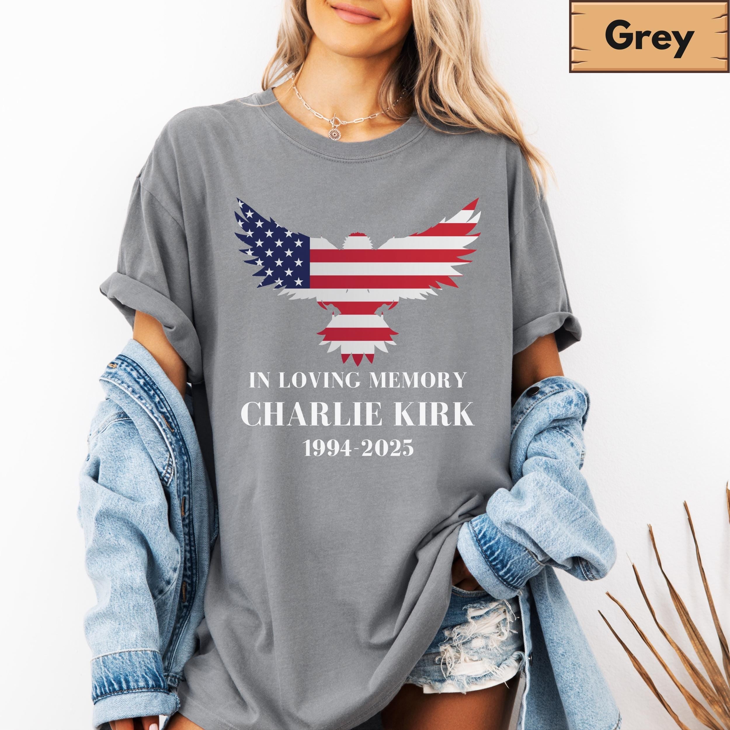 In Loving Memory Charlie Kirk Shirt - Patriotic Memorial Tee - Political Awareness Top