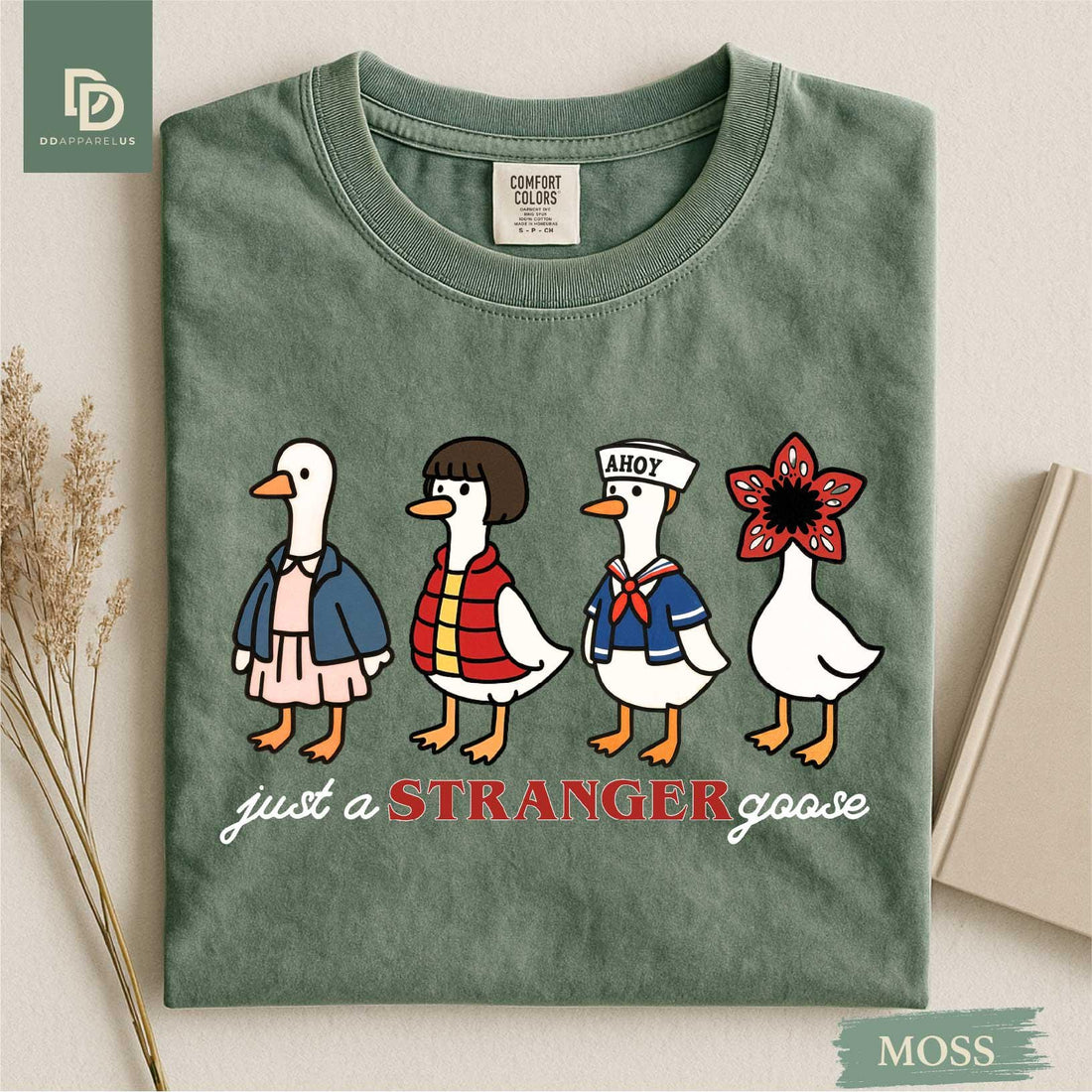 Just a Stranger Goose Graphic T-Shirt - Funny Sci-Fi Parody Tee