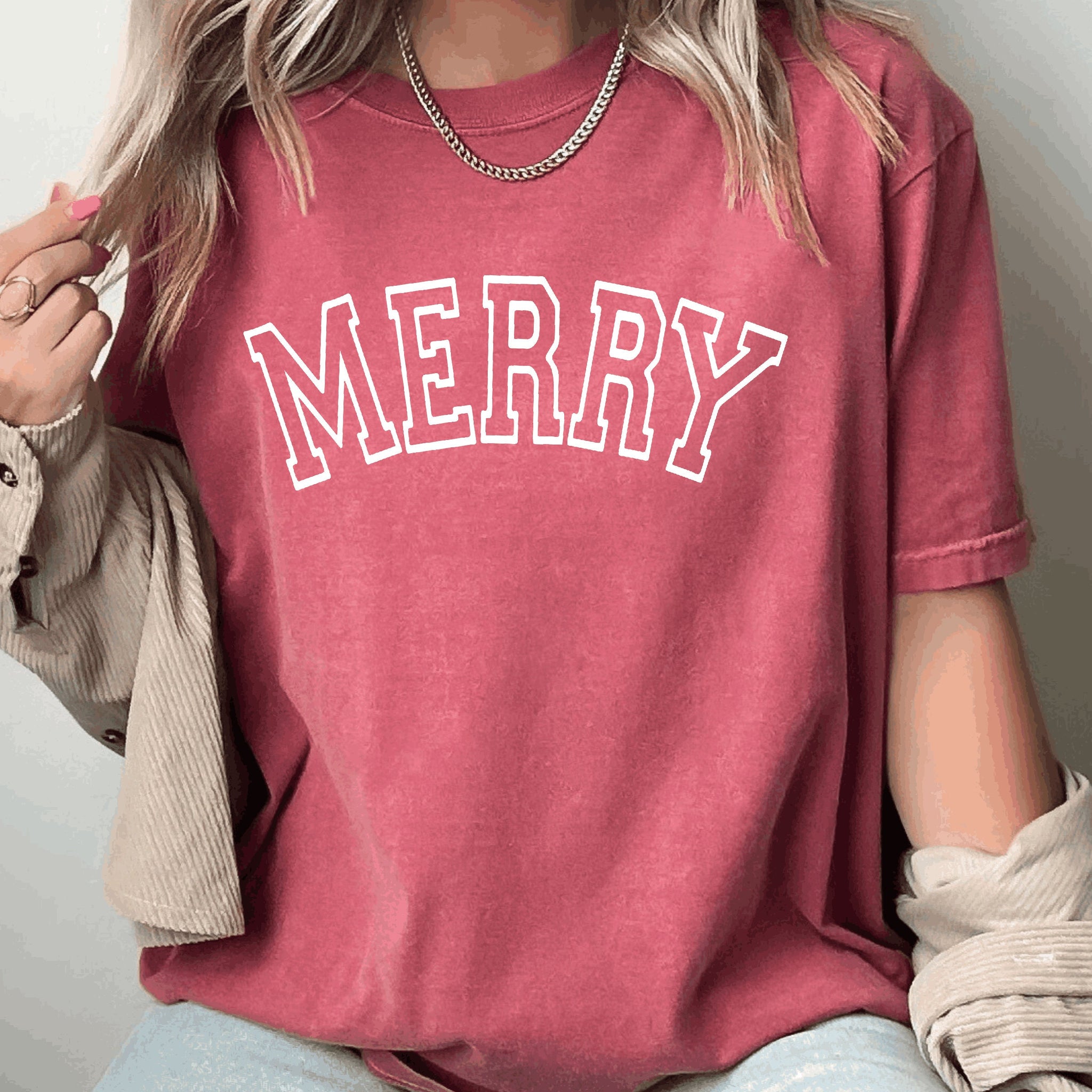 Merry & Bright Christmas Shirt – Cute Holiday Gift Graphic Tee