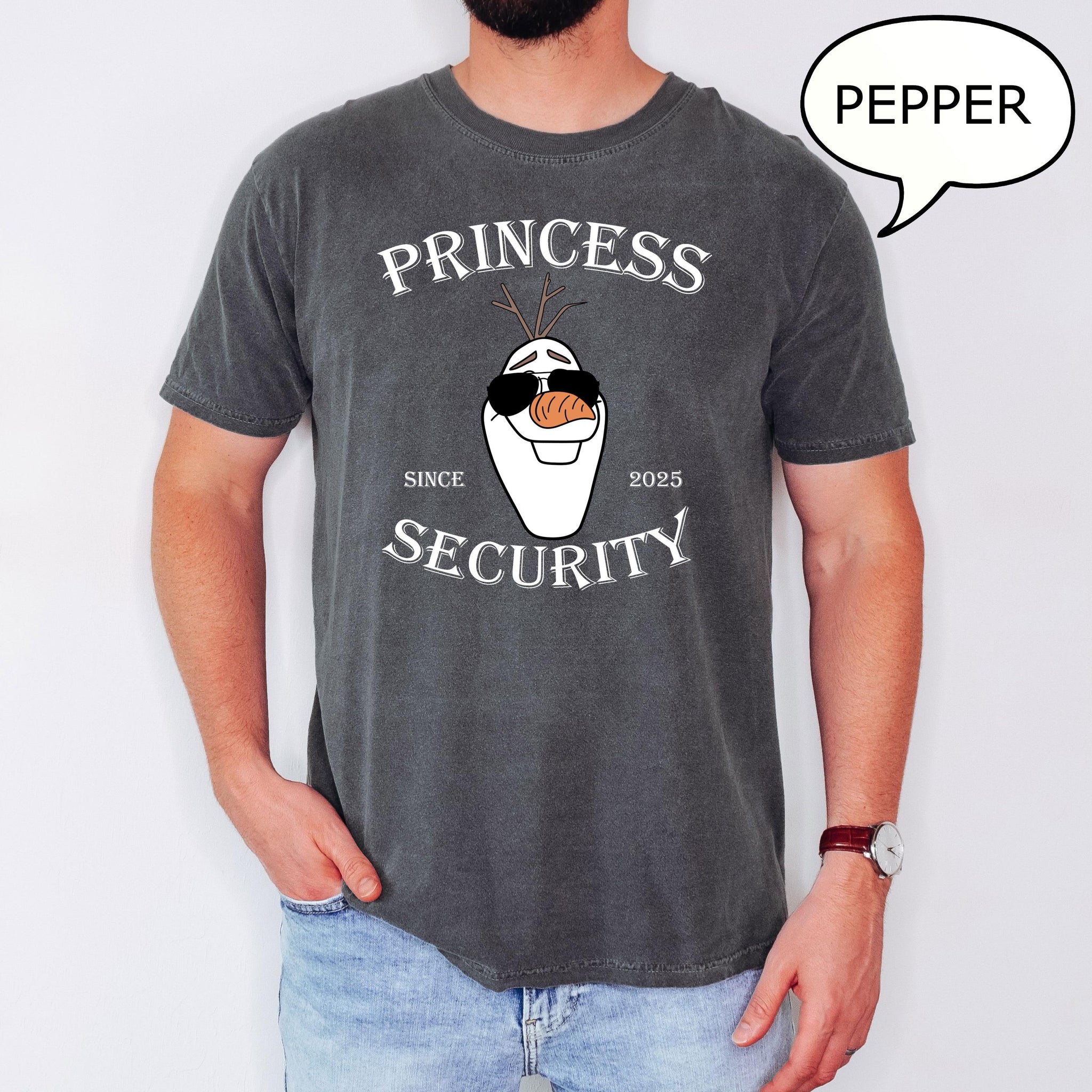 Frozen Princess Security T-Shirt – Olaf Princess Security Shirt – Father’s Day Gift – Girl’s Dad Shirt