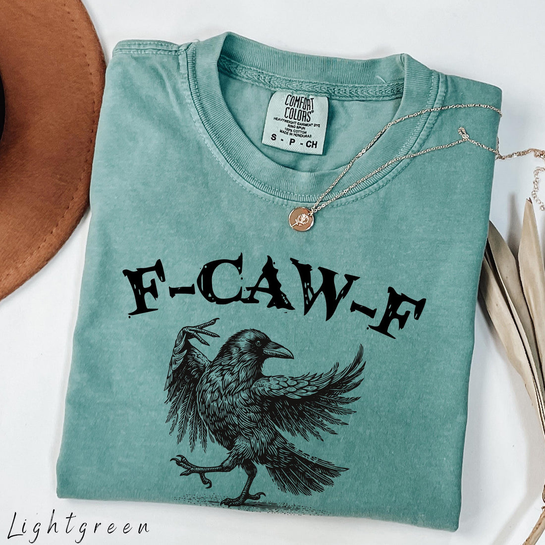F-Caw-F Funny Crow Shirt – Raven Lover Tee – Gothic Crow Sweatshirt – Unique Bird Gift