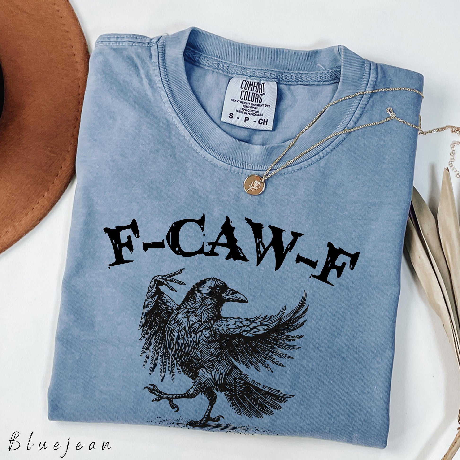 F-Caw-F Funny Crow Shirt – Raven Lover Tee – Gothic Crow Sweatshirt – Unique Bird Gift