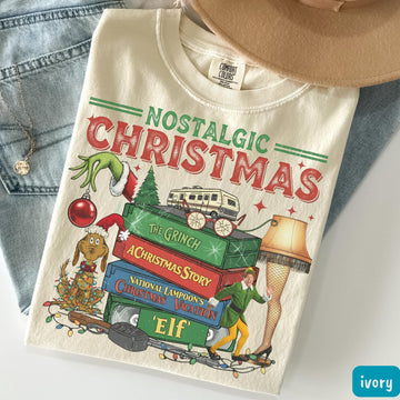 Nostalgic Christmas T-Shirt – Retro Holiday Shirt – Vintage 90s Xmas Sweatshirt – Cozy Winter Gift for Her