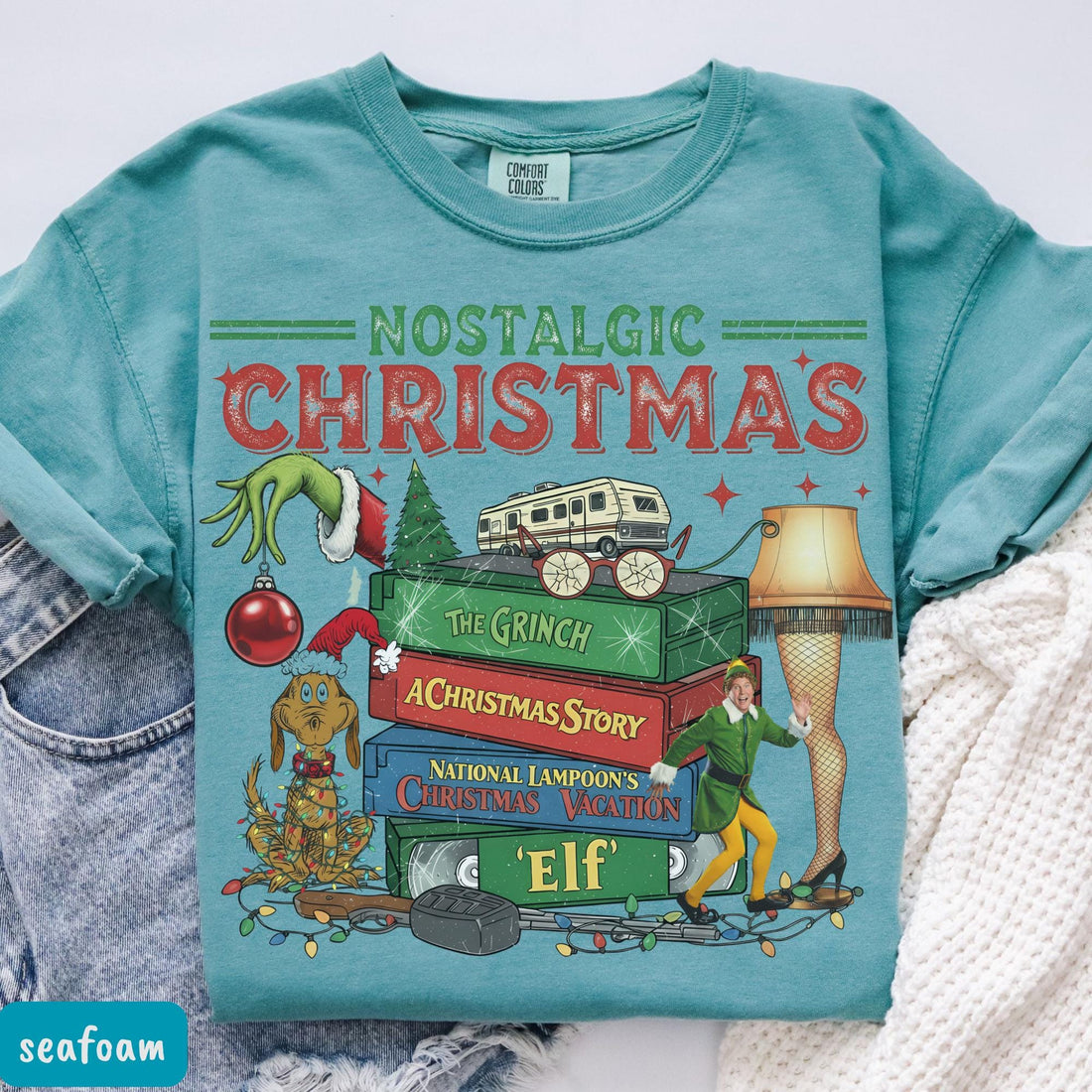 Nostalgic Christmas T-Shirt – Retro Holiday Shirt – Vintage 90s Xmas Sweatshirt – Cozy Winter Gift for Her