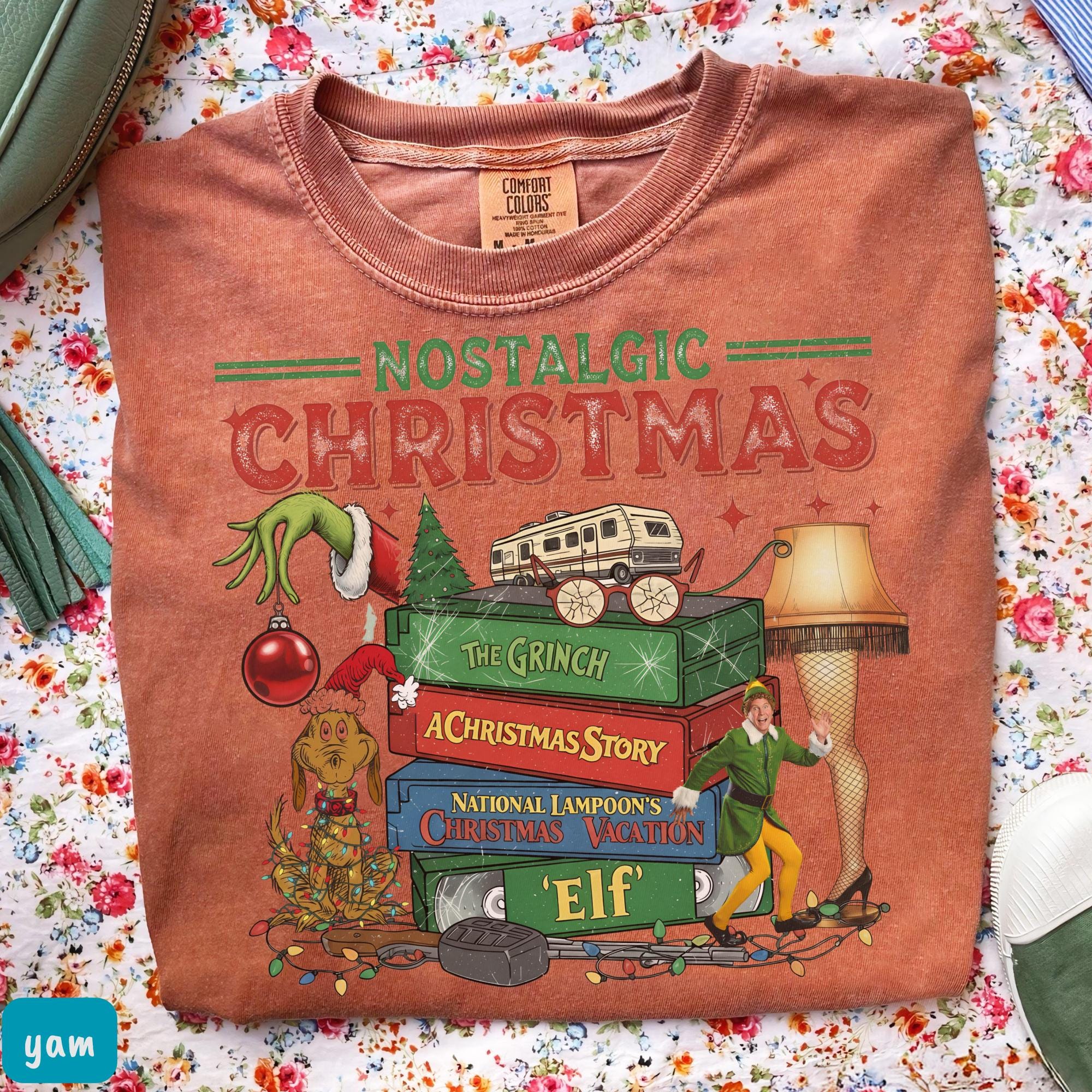 Nostalgic Christmas T-Shirt – Retro Holiday Shirt – Vintage 90s Xmas Sweatshirt – Cozy Winter Gift for Her