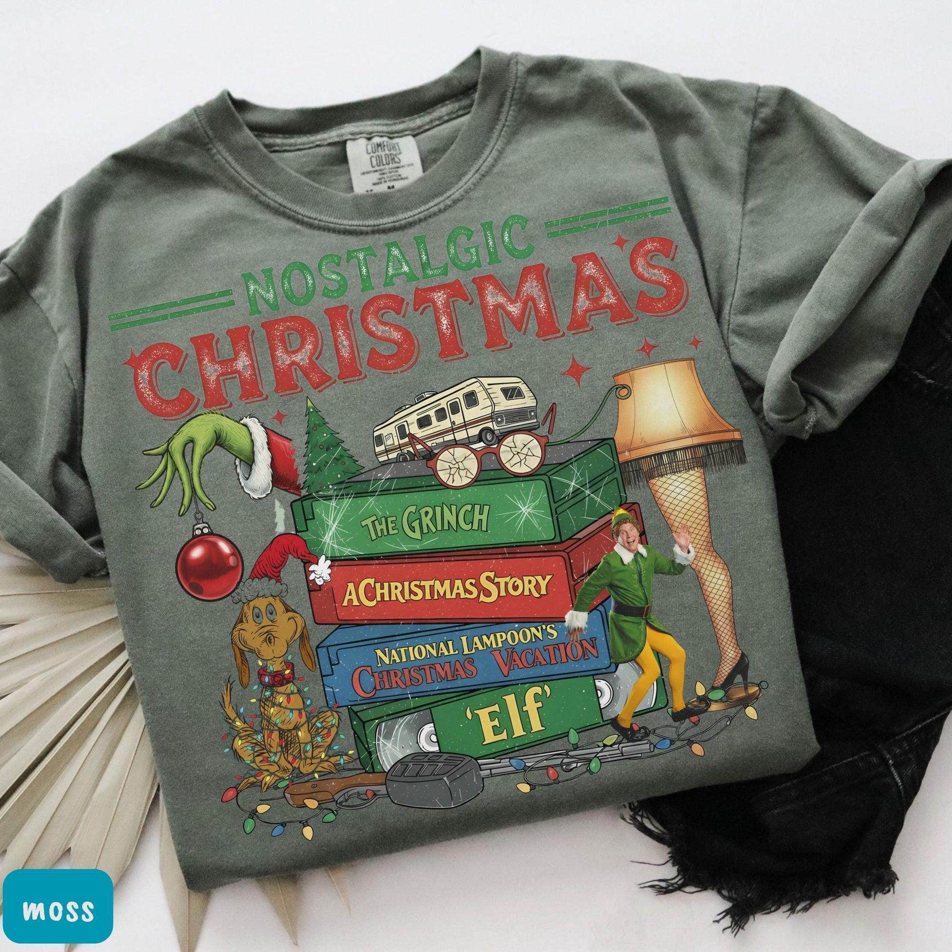 Nostalgic Christmas T-Shirt – Retro Holiday Shirt – Vintage 90s Xmas Sweatshirt – Cozy Winter Gift for Her