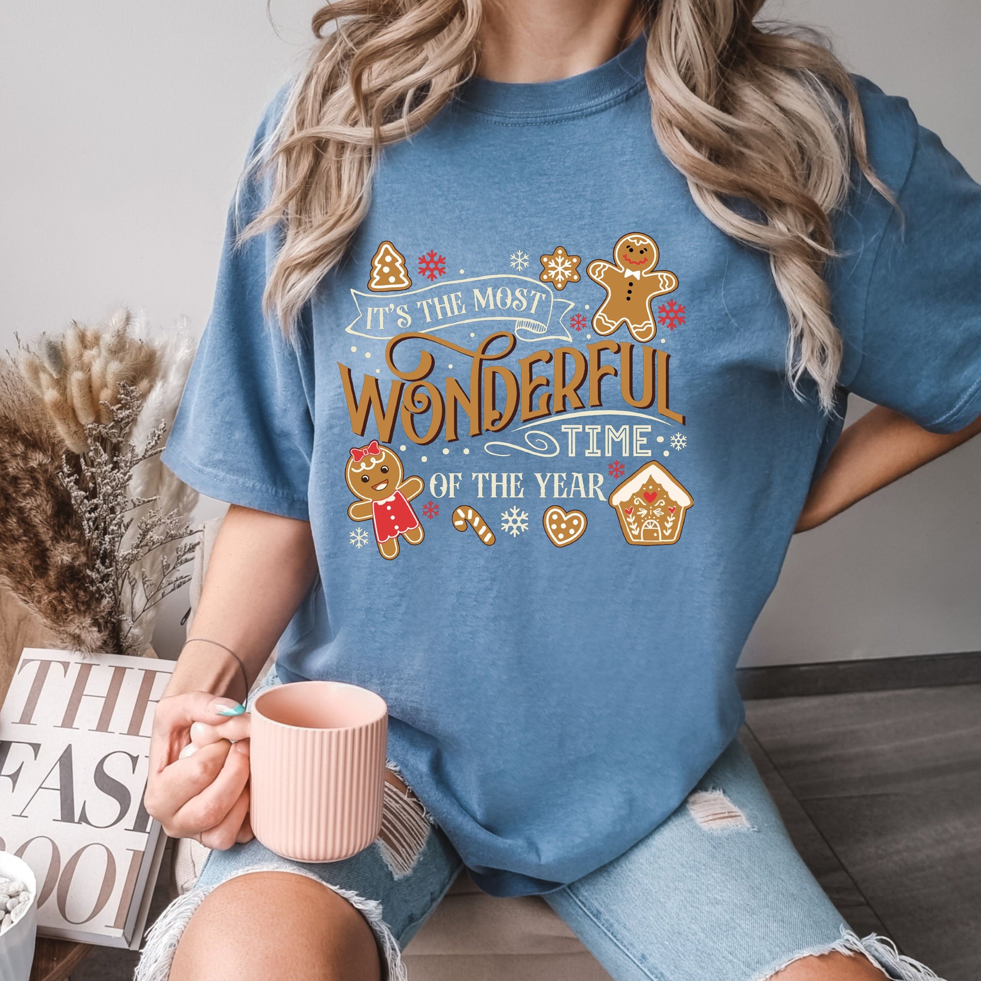 Retro Christmas Shirt – Cute Gingerbread Shirt – Most Wonderful Time Tee – Gingerbread Christmas Shirt