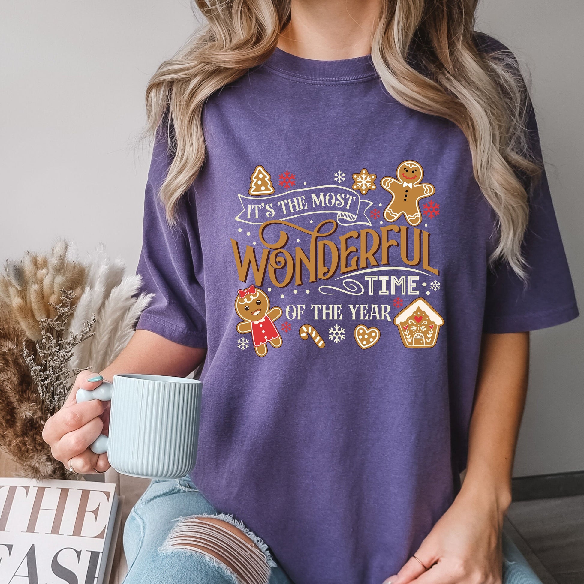 Retro Christmas Shirt – Cute Gingerbread Shirt – Most Wonderful Time Tee – Gingerbread Christmas Shirt