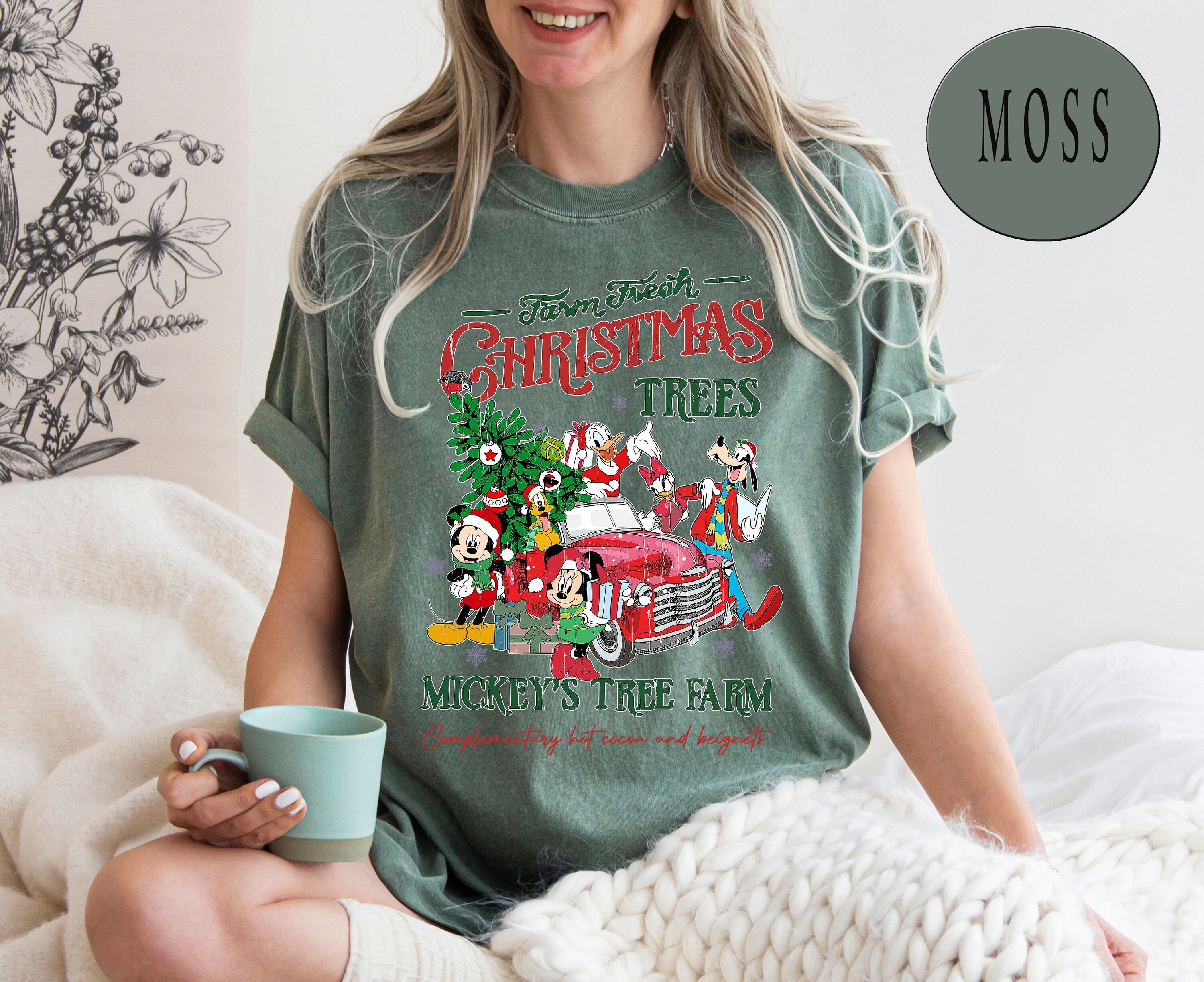 Retro Disney Farm Fresh Shirt – Mickey’s Tree Farm Christmas Shirt – Mickey and Friends Holiday Tee – Christmas Disney Family Shirt
