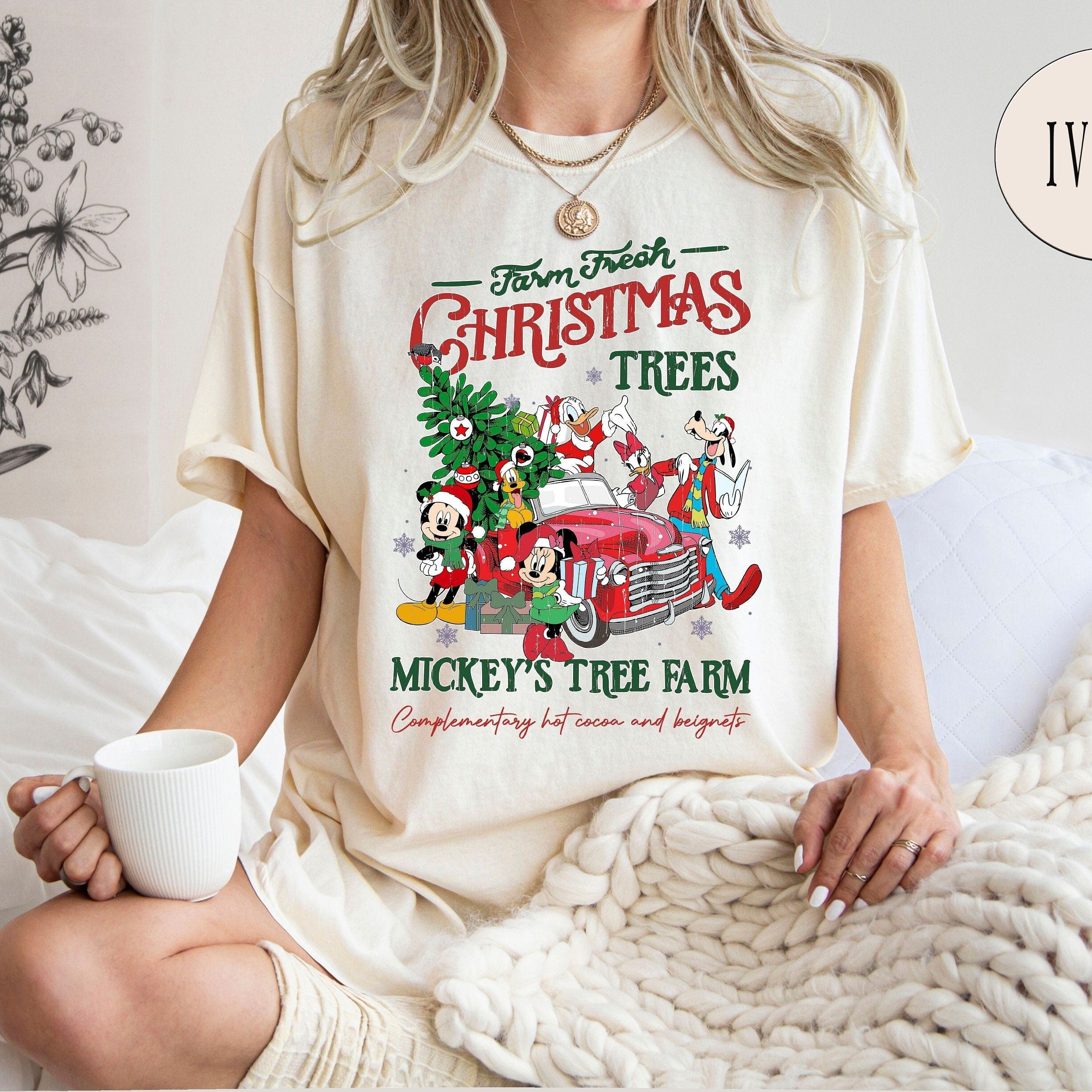 Retro Disney Farm Fresh Shirt – Mickey’s Tree Farm Christmas Shirt – Mickey and Friends Holiday Tee – Christmas Disney Family Shirt