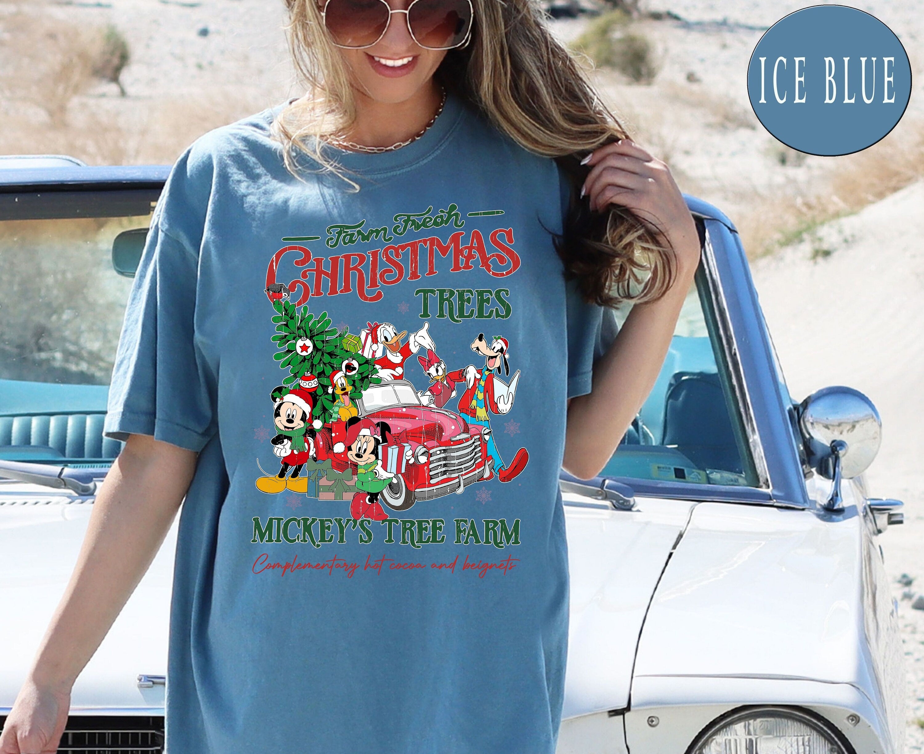 Retro Disney Farm Fresh Shirt – Mickey’s Tree Farm Christmas Shirt – Mickey and Friends Holiday Tee – Christmas Disney Family Shirt