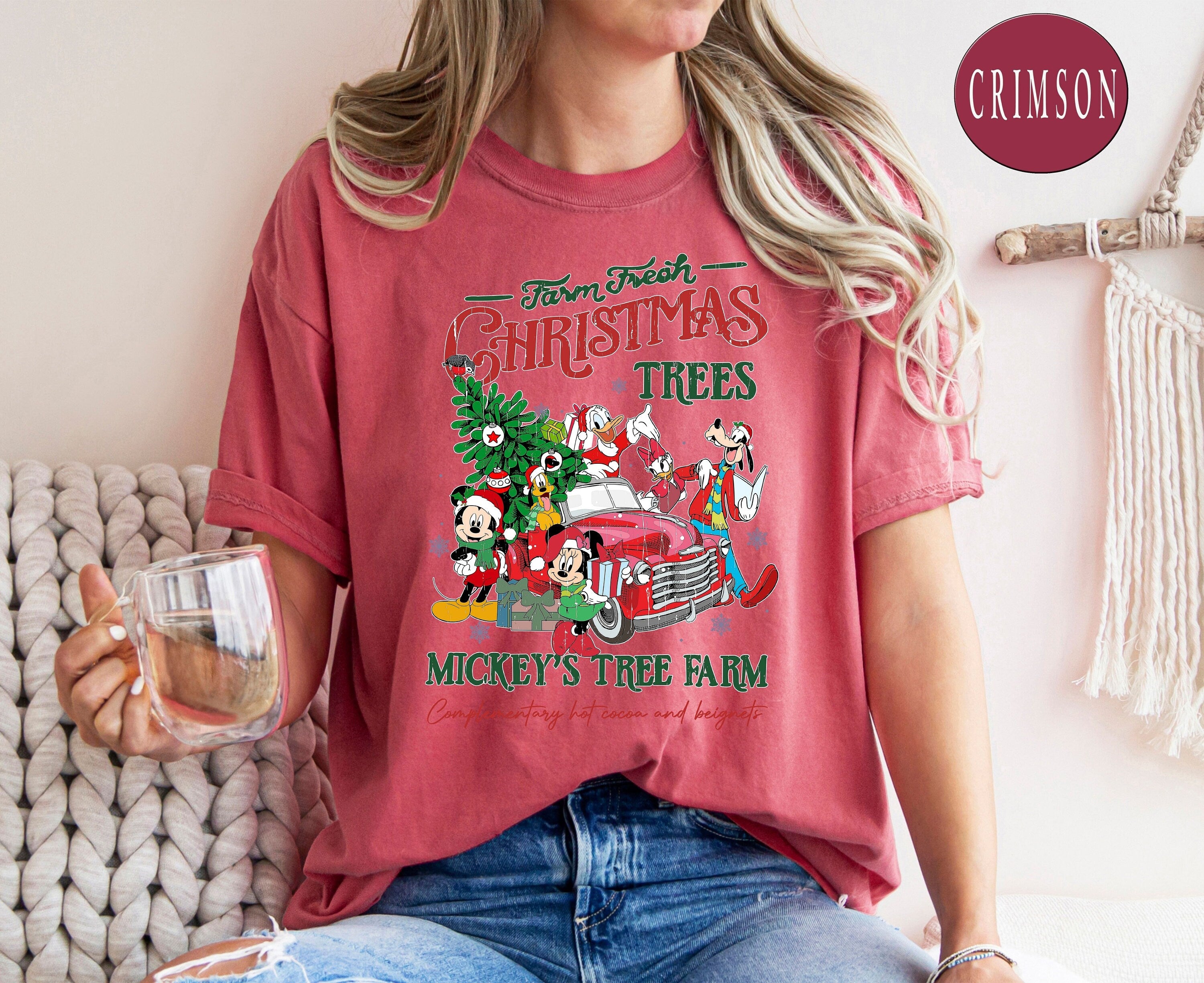 Retro Disney Farm Fresh Shirt – Mickey’s Tree Farm Christmas Shirt – Mickey and Friends Holiday Tee – Christmas Disney Family Shirt