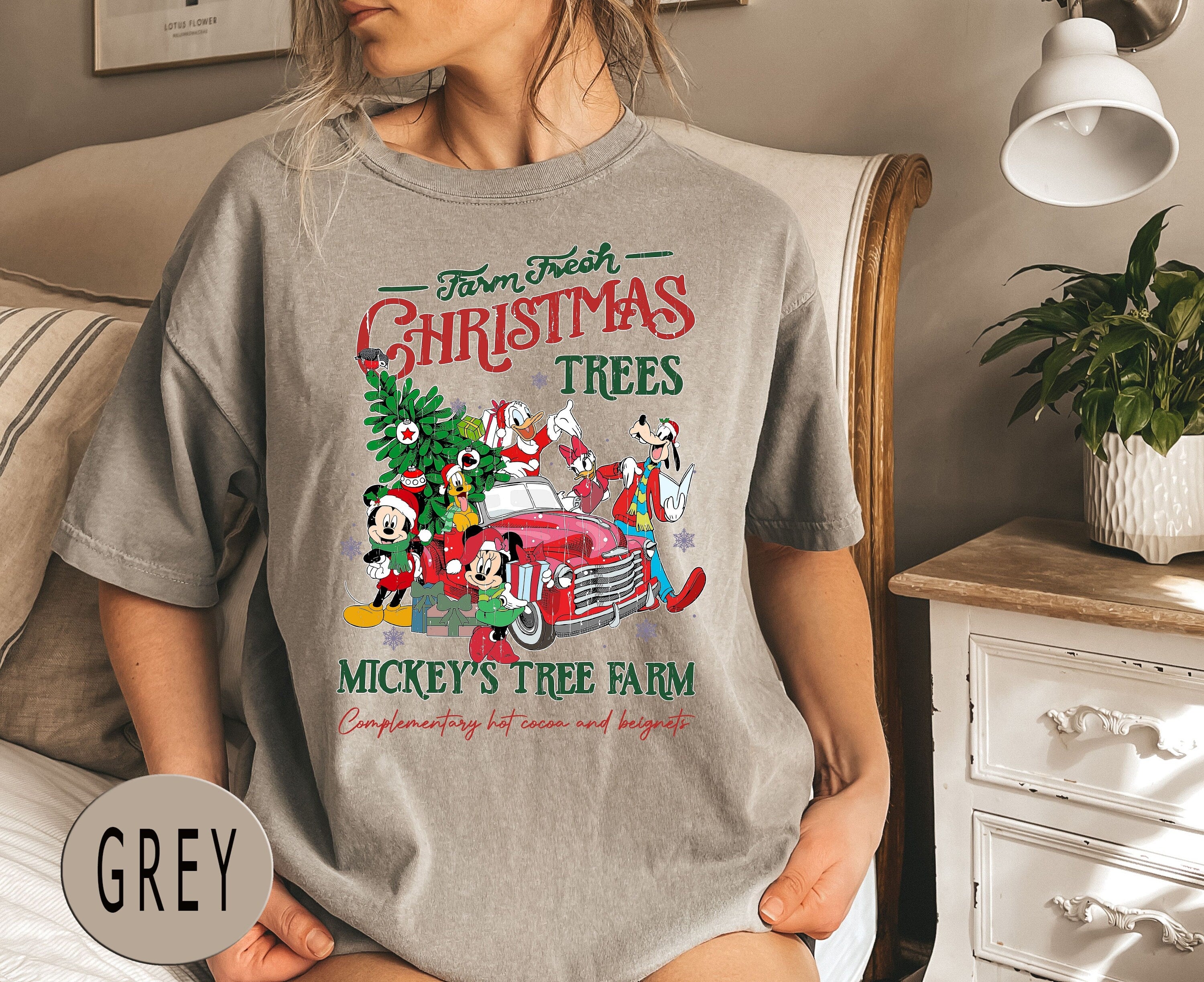 Retro Disney Farm Fresh Shirt – Mickey’s Tree Farm Christmas Shirt – Mickey and Friends Holiday Tee – Christmas Disney Family Shirt