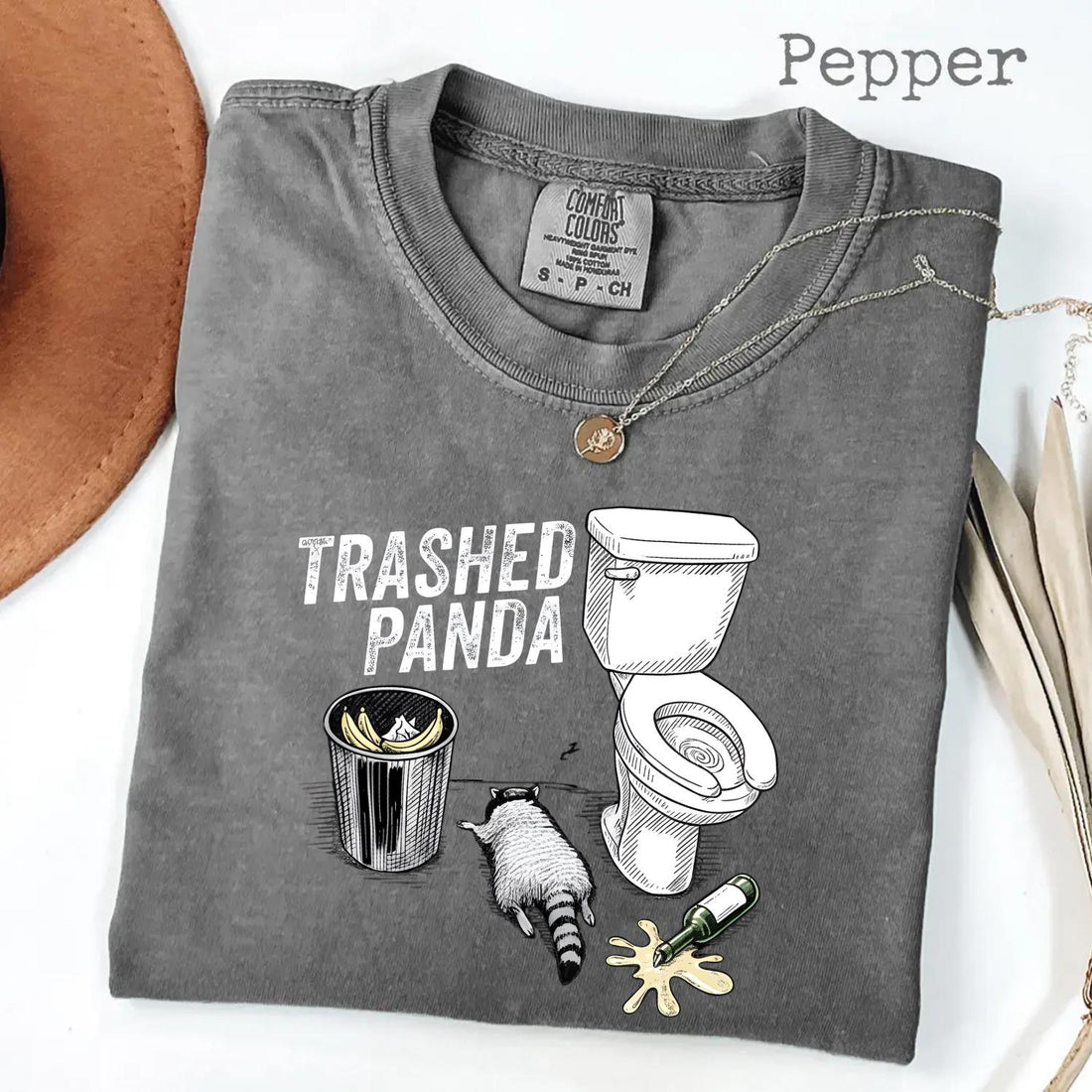 Trashed Panda Funny Drunk Raccoon T-Shirt – Hilarious Animal Humor Gift